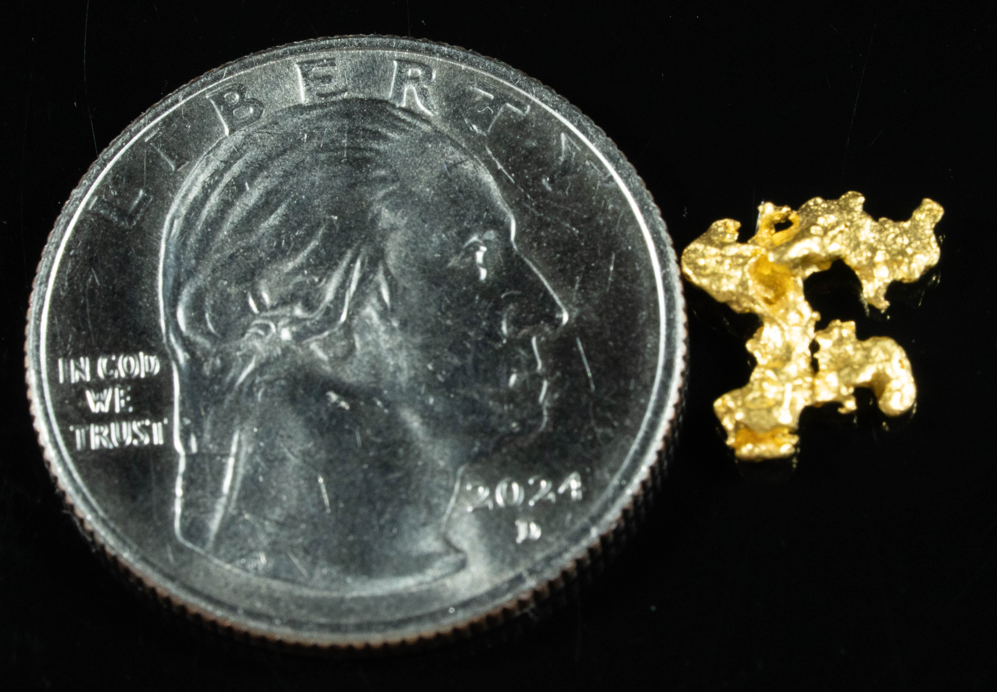 #774 Natural Gold Nugget Australian .64 Grams Genuine
