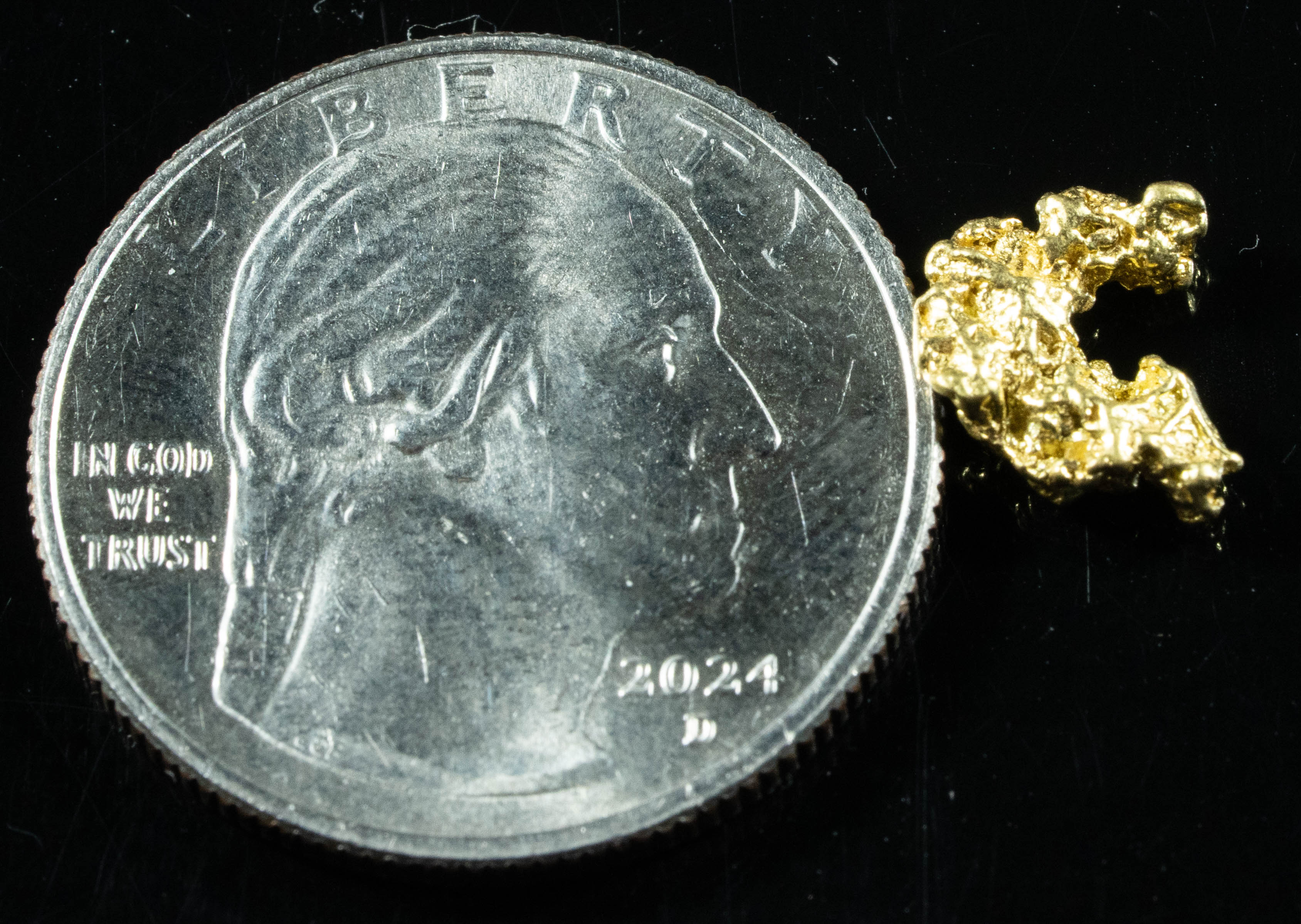 #10 Alaskan BC Natural Gold Nugget .77 Grams Genuine