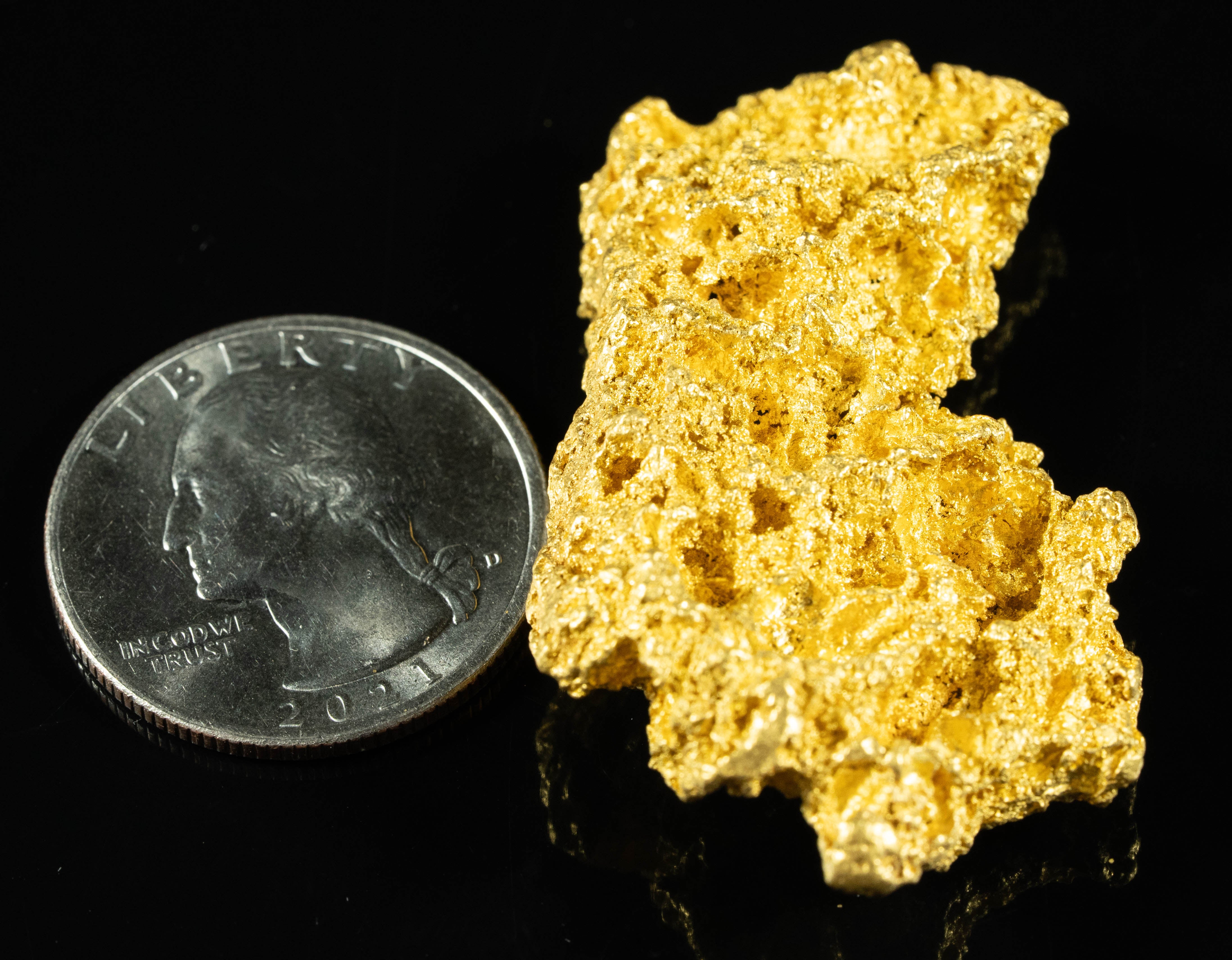 #1221 Natural Gold Nugget Australian 36.83 Grams Genuine