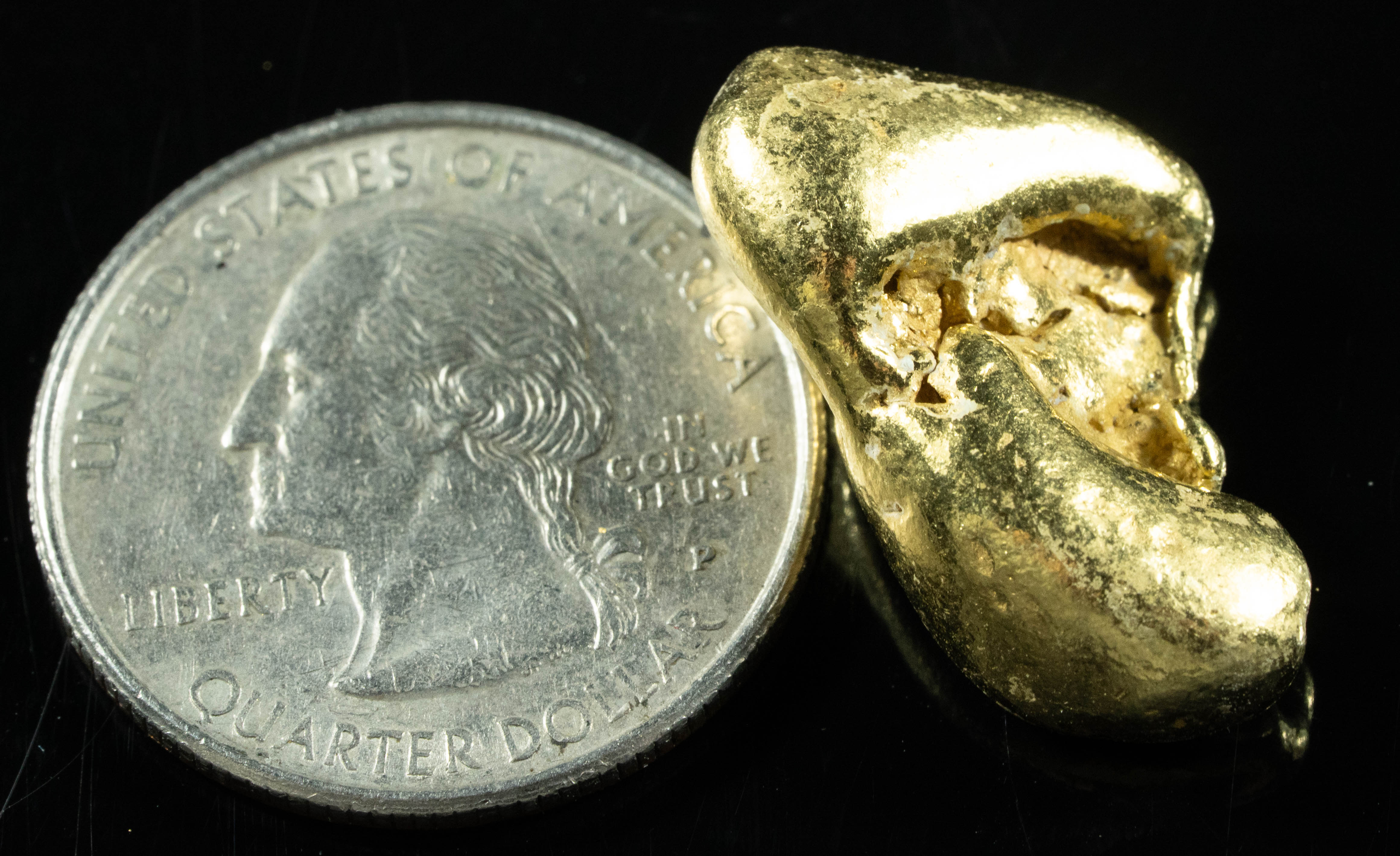 #402 Alaskan BC Natural Gold Nugget 17.26 Grams Genuine