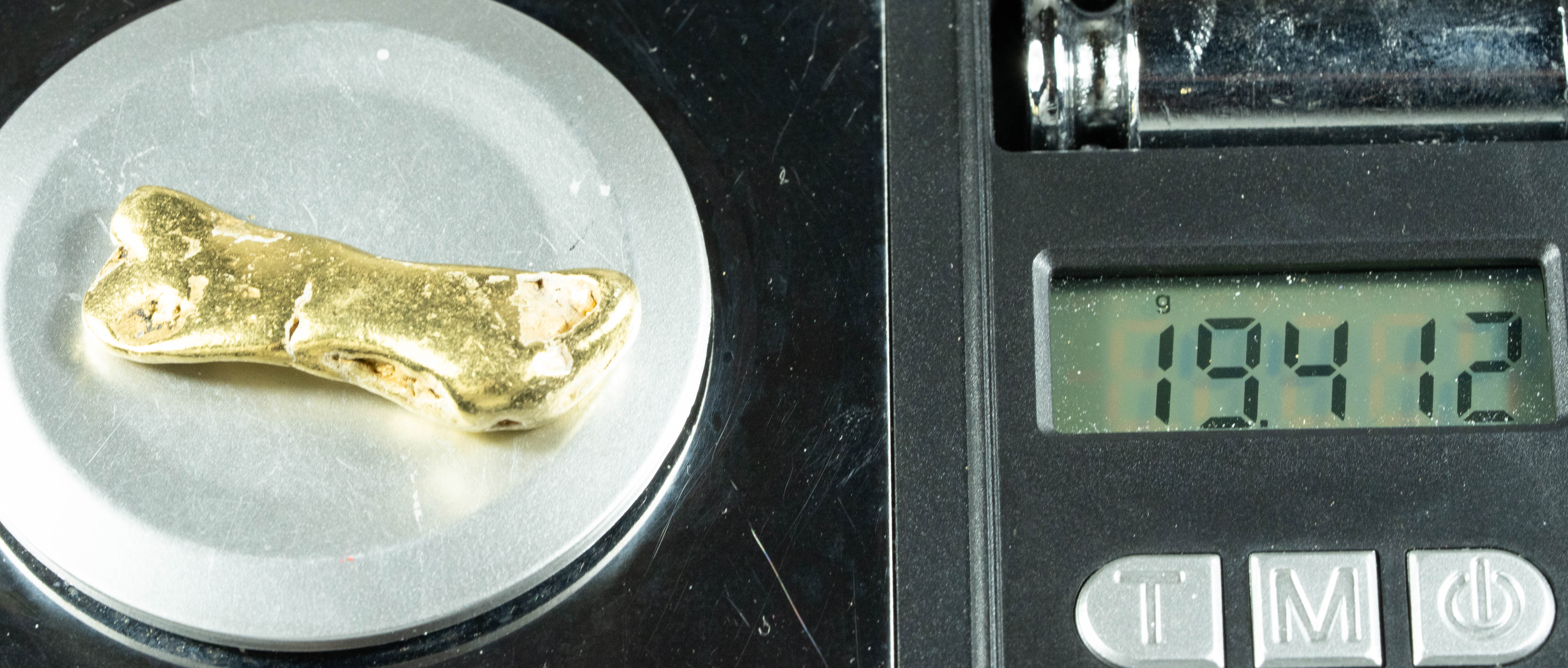 #405 Alaskan BC Natural Gold Nugget 19.41 Grams Genuine