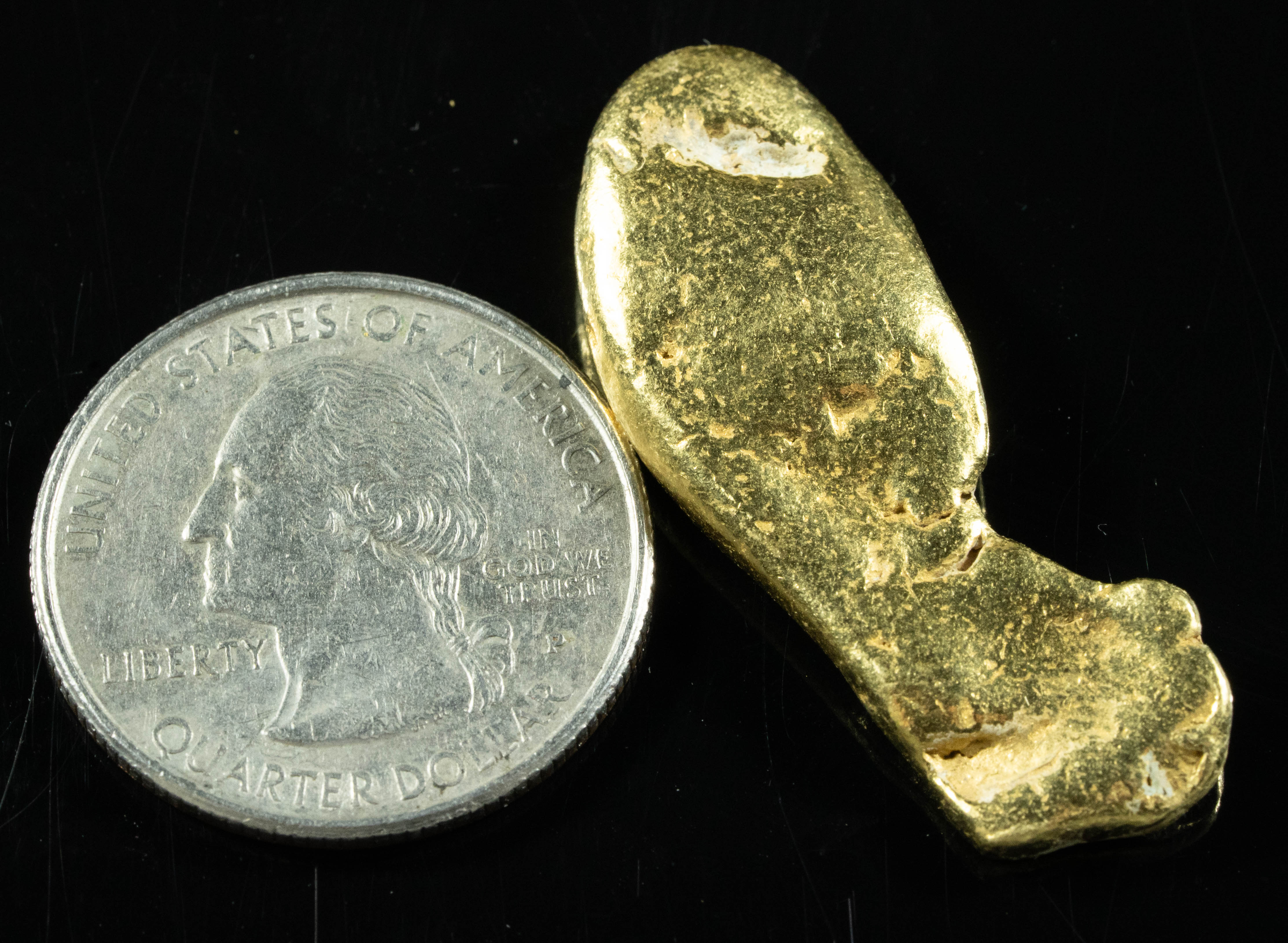 #406 Alaskan BC Natural Gold Nugget 19.30 Grams Genuine