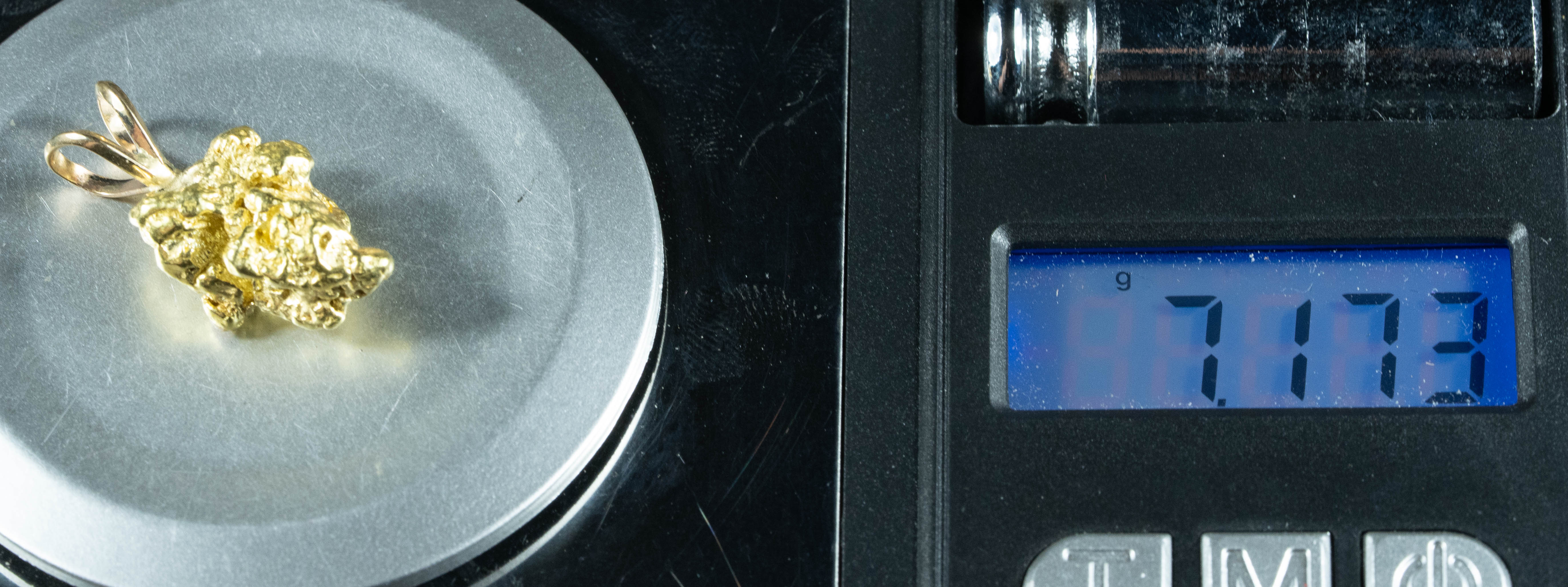 #567 Alaskan-Yukon BC Natural Gold Nugget Pendant 7.17 Grams Authentic