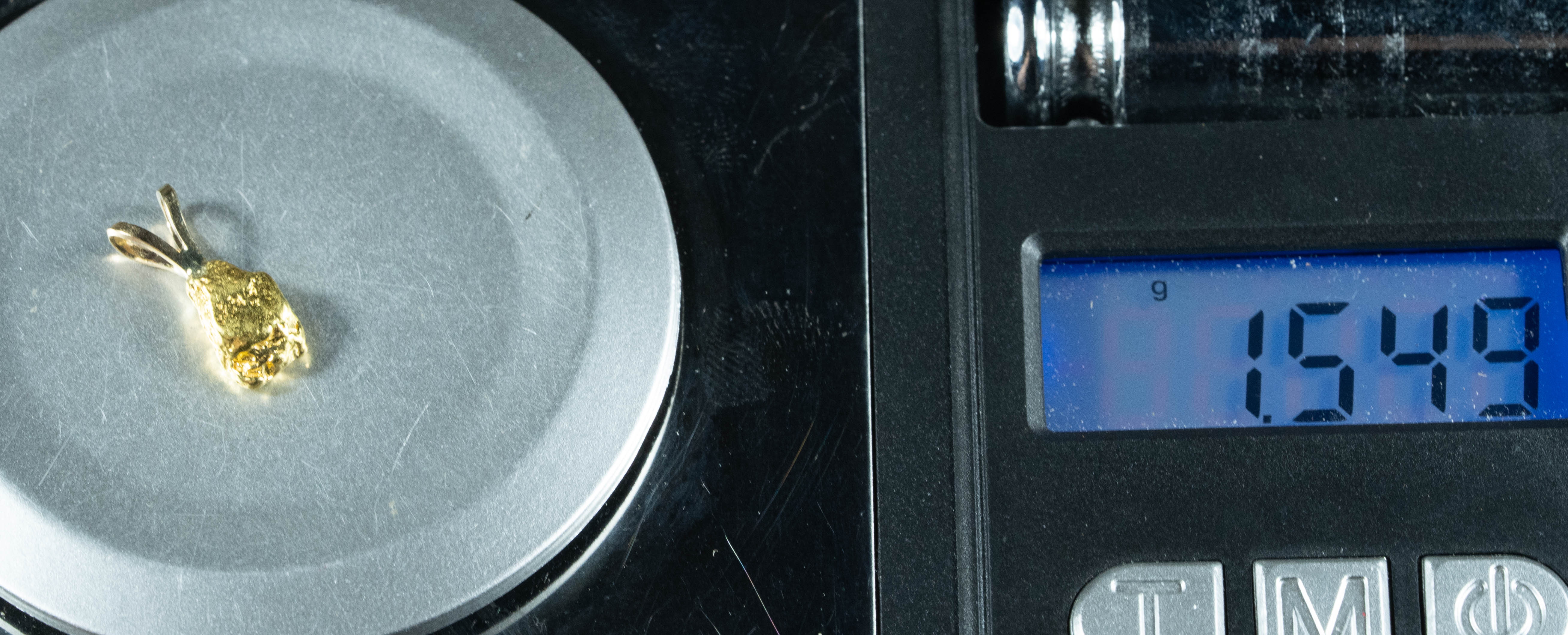 #569 Alaskan-Yukon BC Natural Gold Nugget Pendant 1.54 Grams Authentic