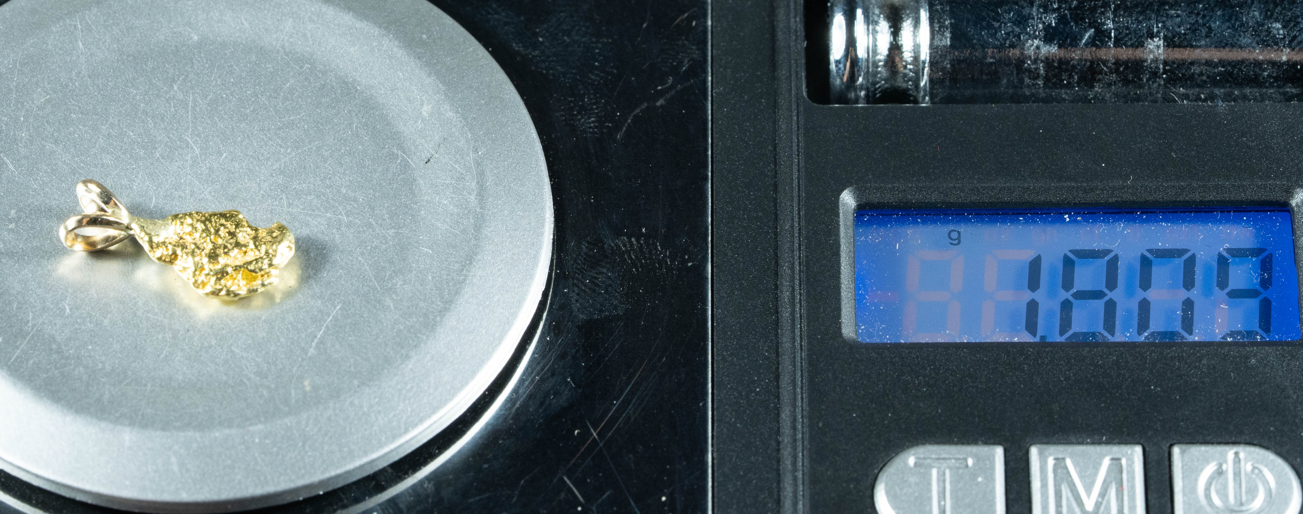 #572 Alaskan-Yukon BC Natural Gold Nugget Pendant 1.80 Grams Authentic