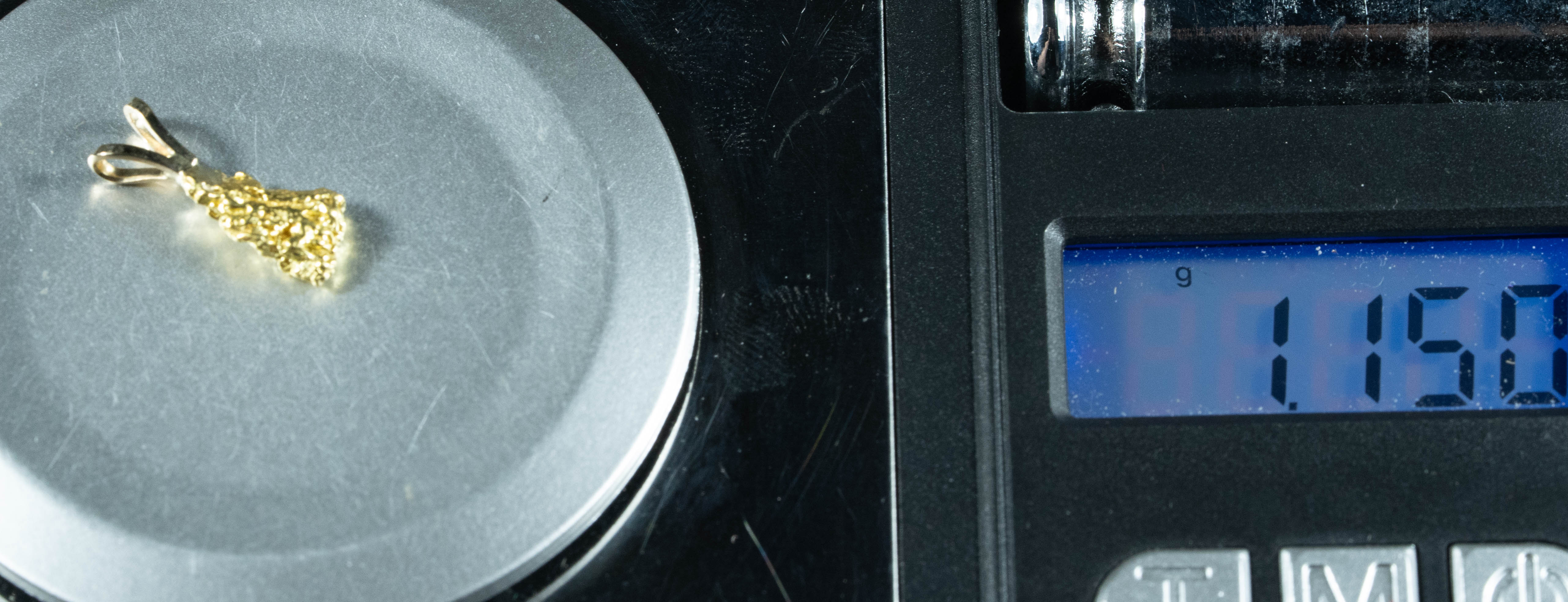 #574 Alaskan-Yukon BC Natural Gold Nugget Pendant 1.15 Grams Authentic