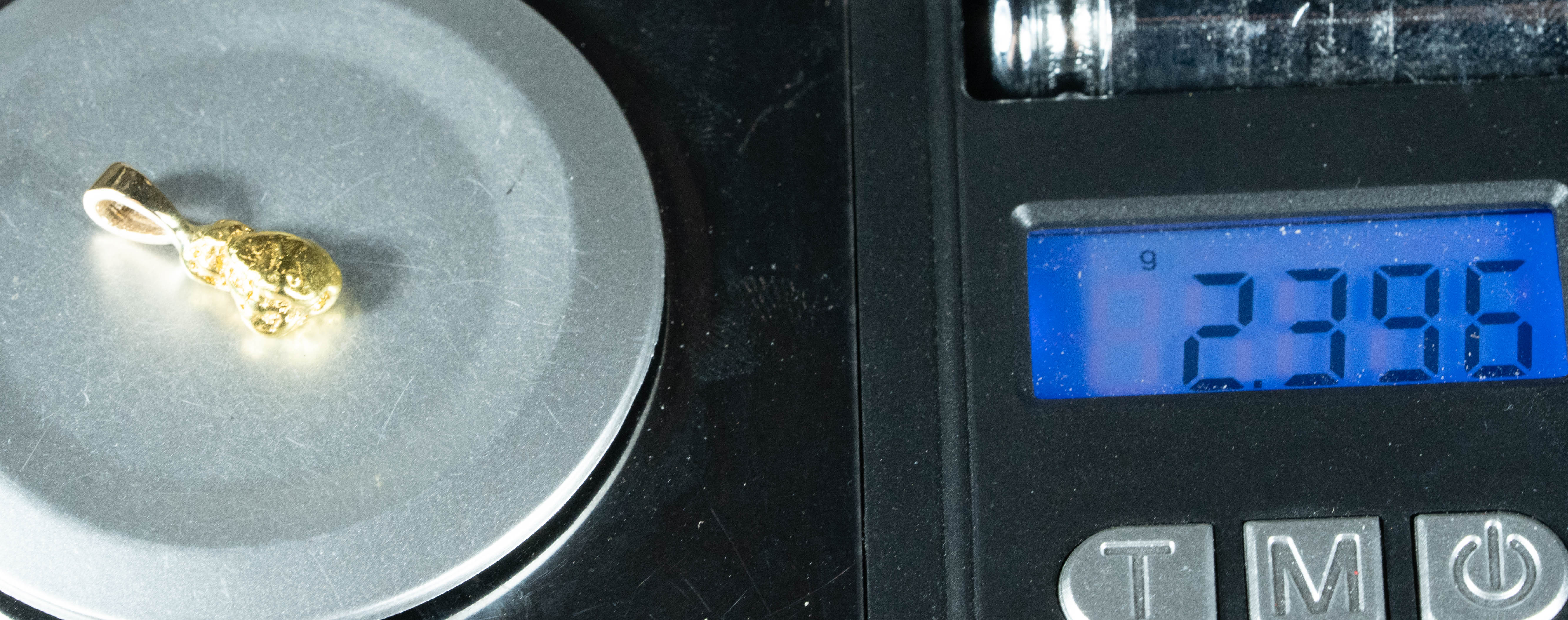 #577 Alaskan-Yukon BC Natural Gold Nugget Pendant 2.39 Grams Authentic