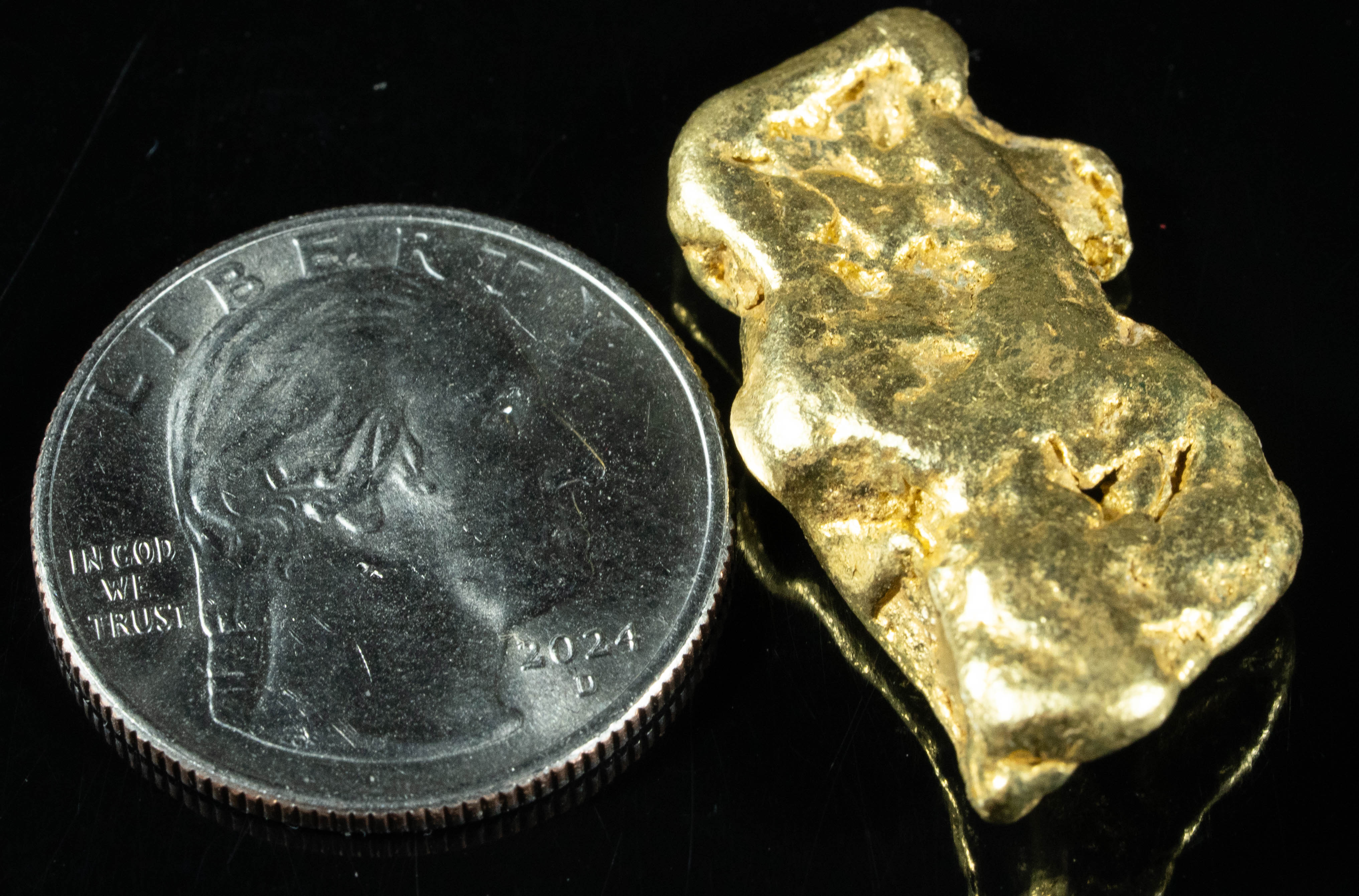 #361 Alaskan BC Natural Gold Nugget 18.86 Grams Genuine