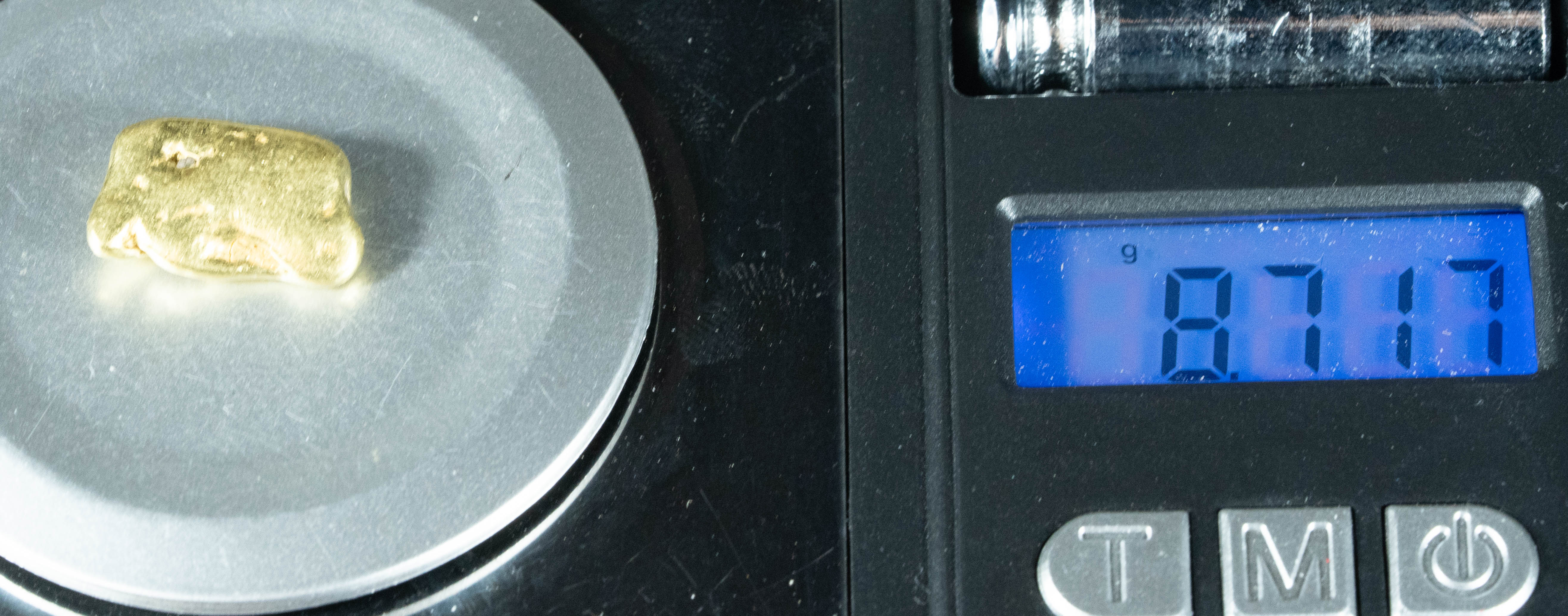 #387 Alaskan BC Natural Gold Nugget 8.71 Grams Genuine