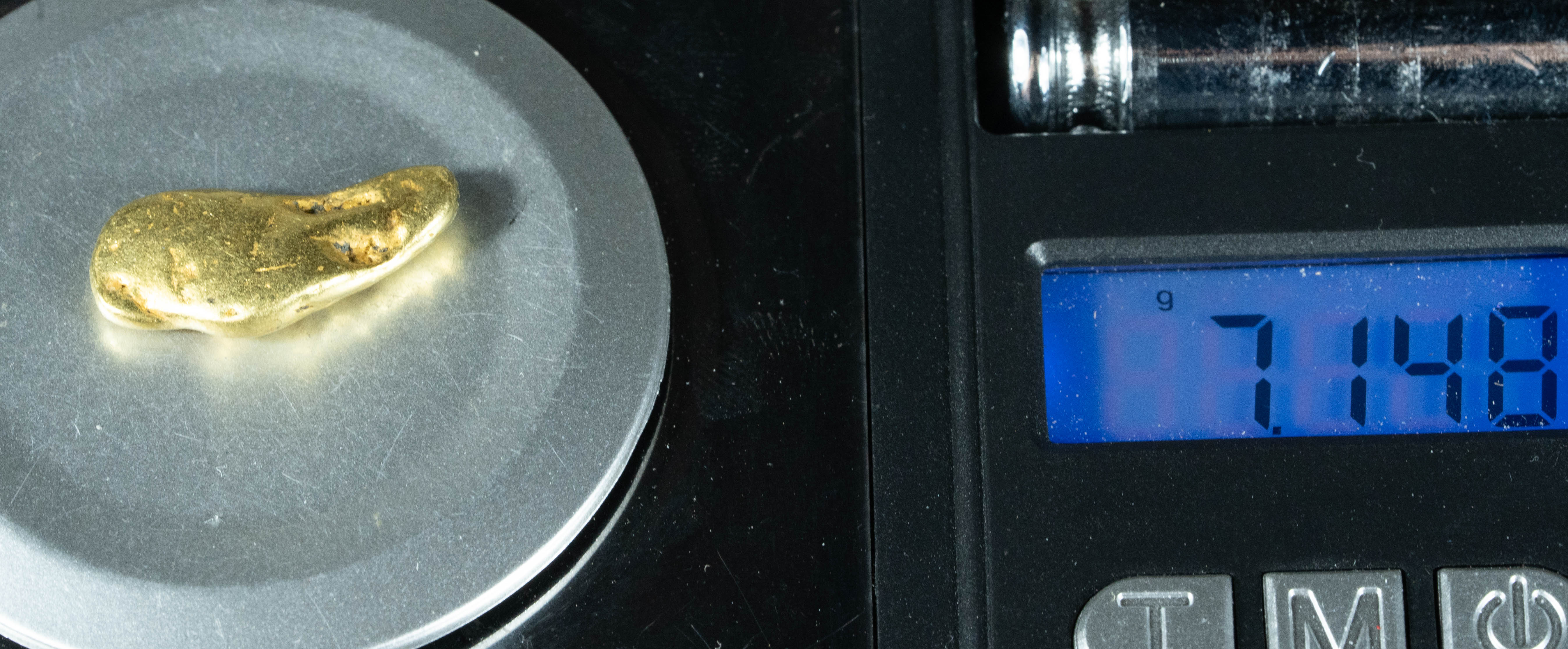 #412 Alaskan BC Natural Gold Nugget 7.14 Grams Genuine