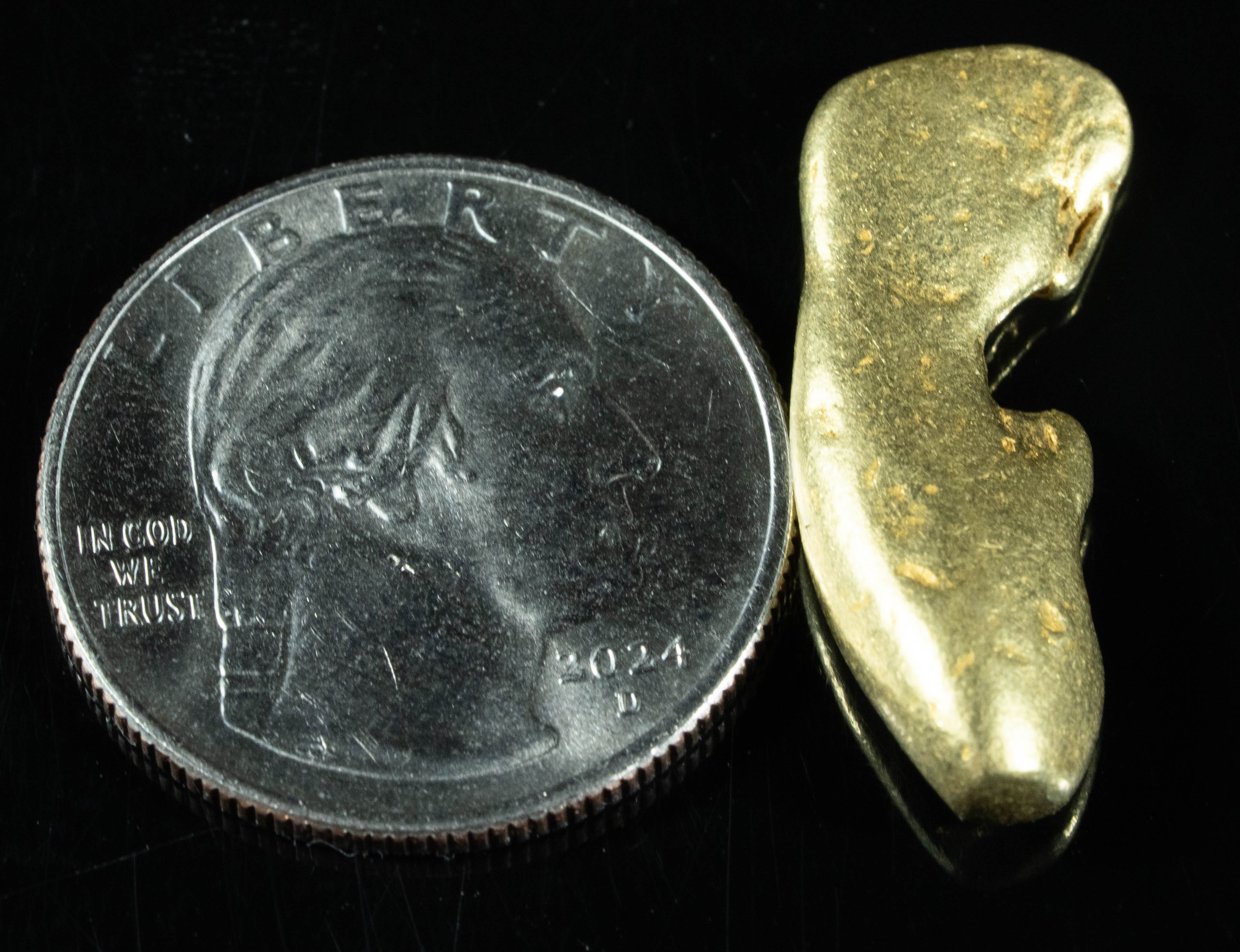 #413 Alaskan BC Natural Gold Nugget 9.51 Grams Genuine