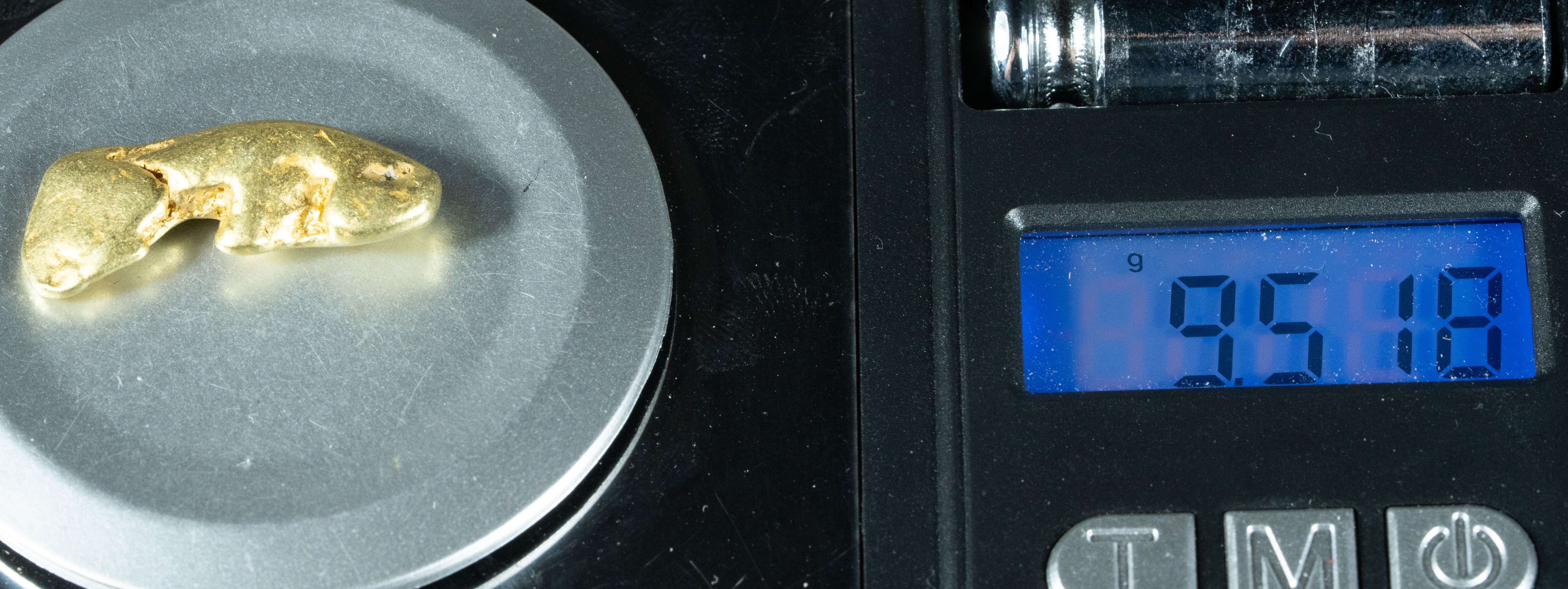 #413 Alaskan BC Natural Gold Nugget 9.51 Grams Genuine