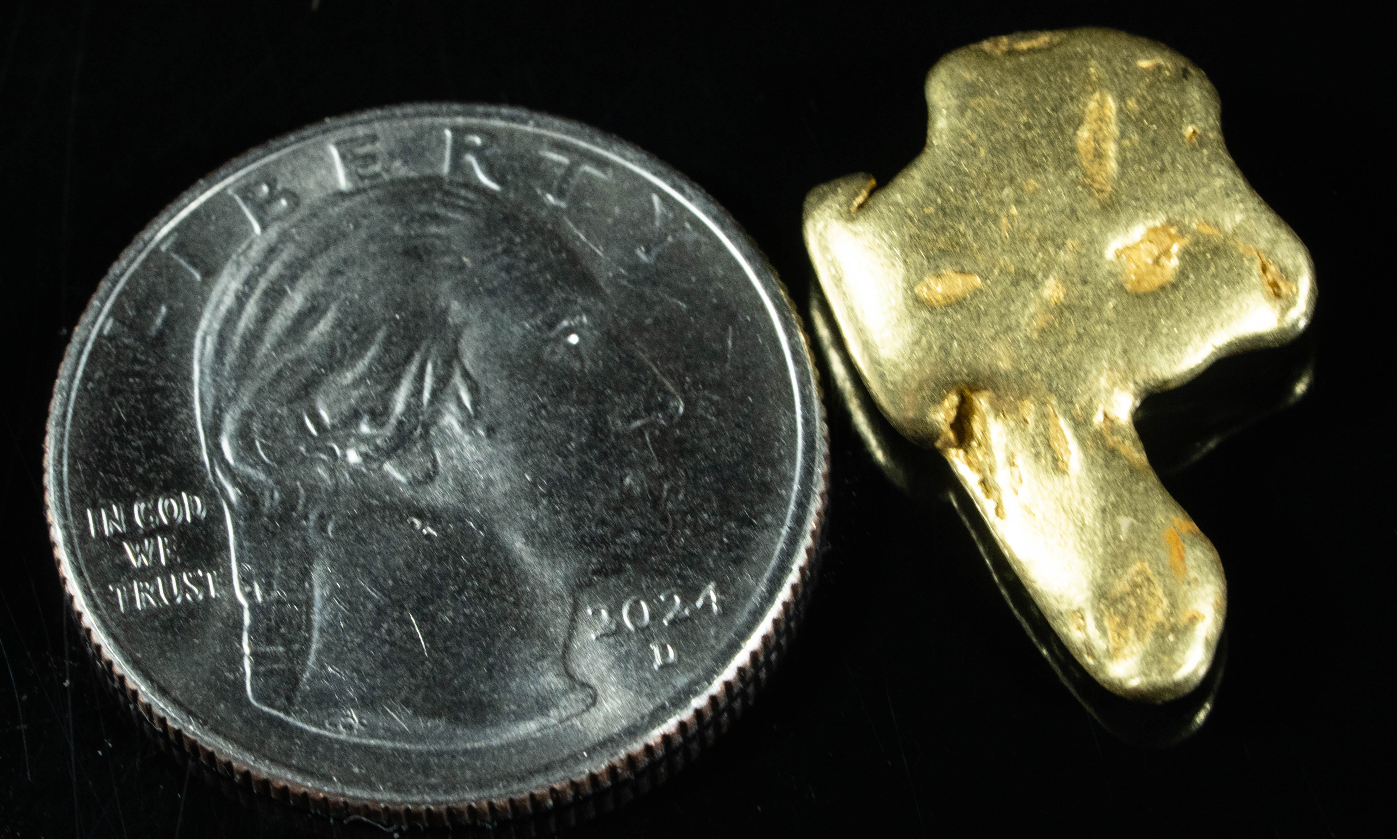 #414 Alaskan BC Natural Gold Nugget 9.53 Grams Genuine