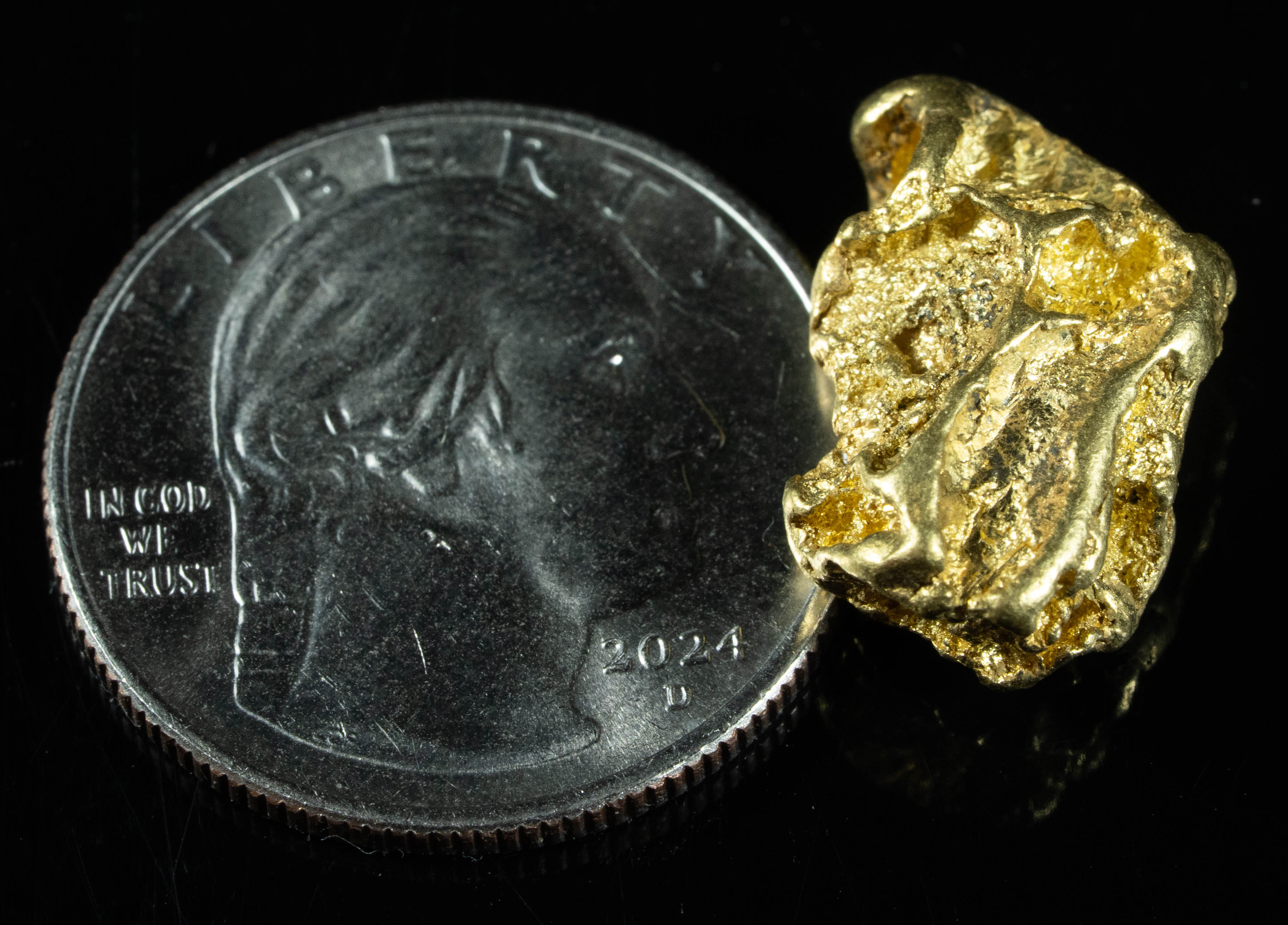 #417 Alaskan BC Natural Gold Nugget 7.66 Grams Genuine