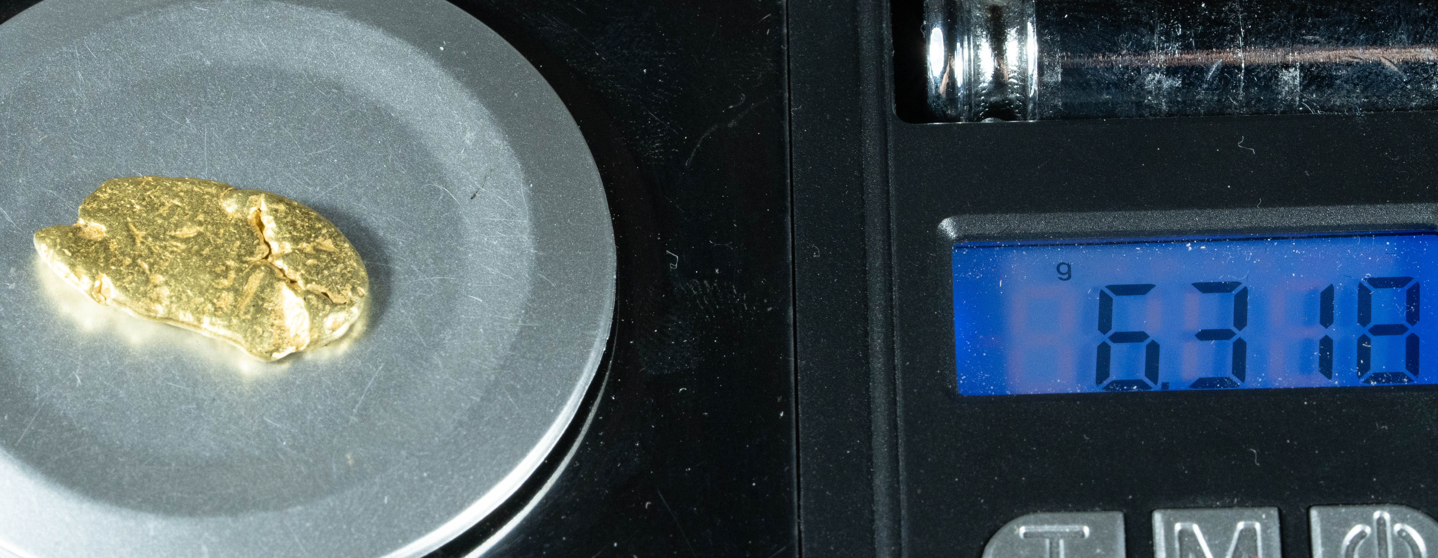 #421 Alaskan BC Natural Gold Nugget 6.31 Grams Genuine