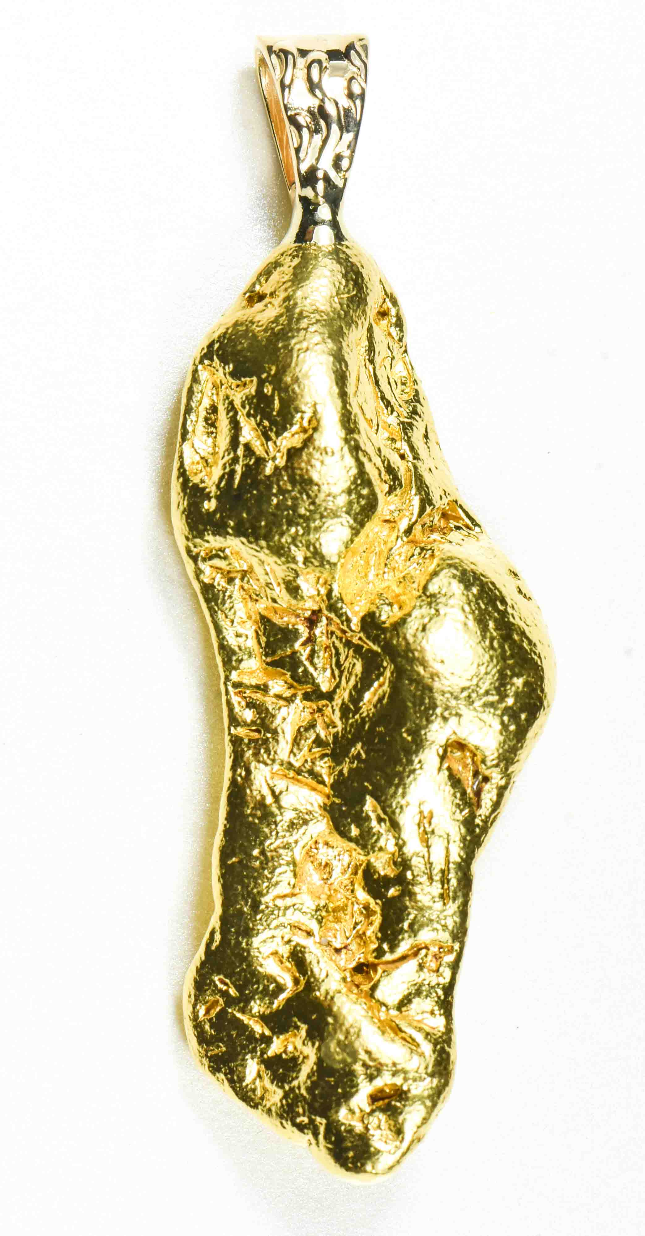 #561 Alaskan-Yukon BC "SILVERADO GOLD MINE" Natural Gold Nugget  Pendant 60.93 Grams Authentic