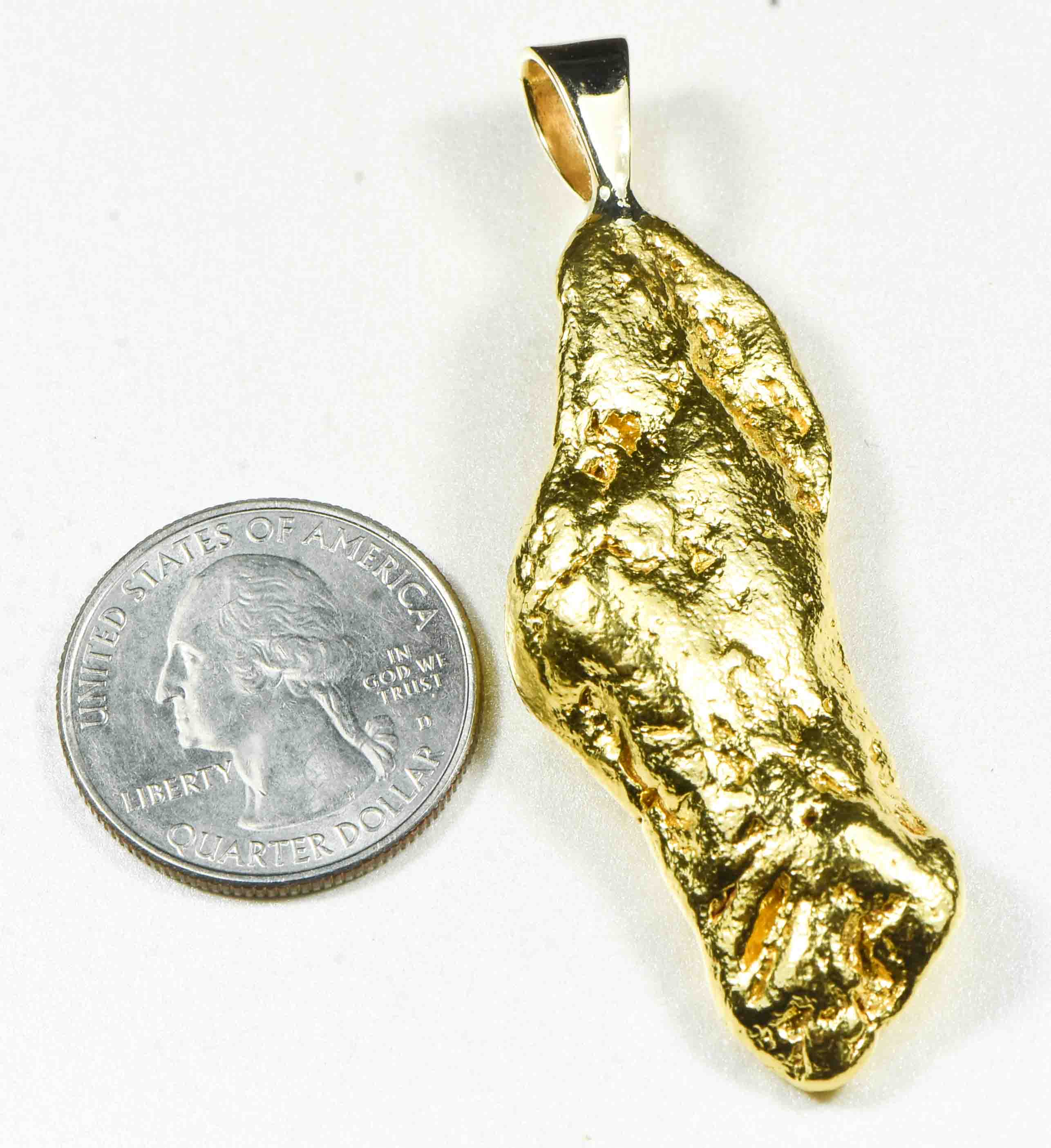 #561 Alaskan-Yukon BC "SILVERADO GOLD MINE" Natural Gold Nugget  Pendant 60.93 Grams Authentic