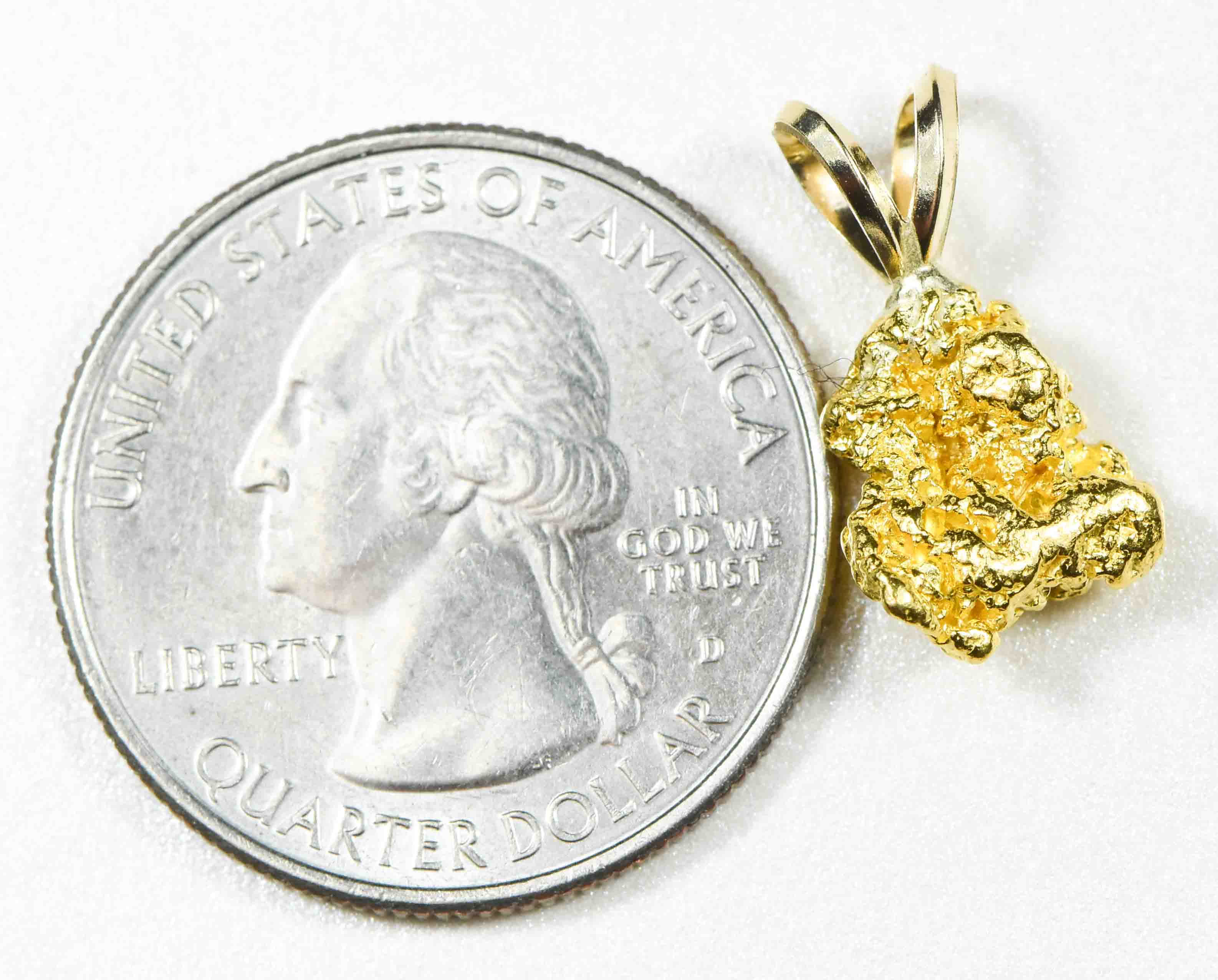 #574 Alaskan-Yukon BC Natural Gold Nugget  Pendant 3.00 Grams Authentic