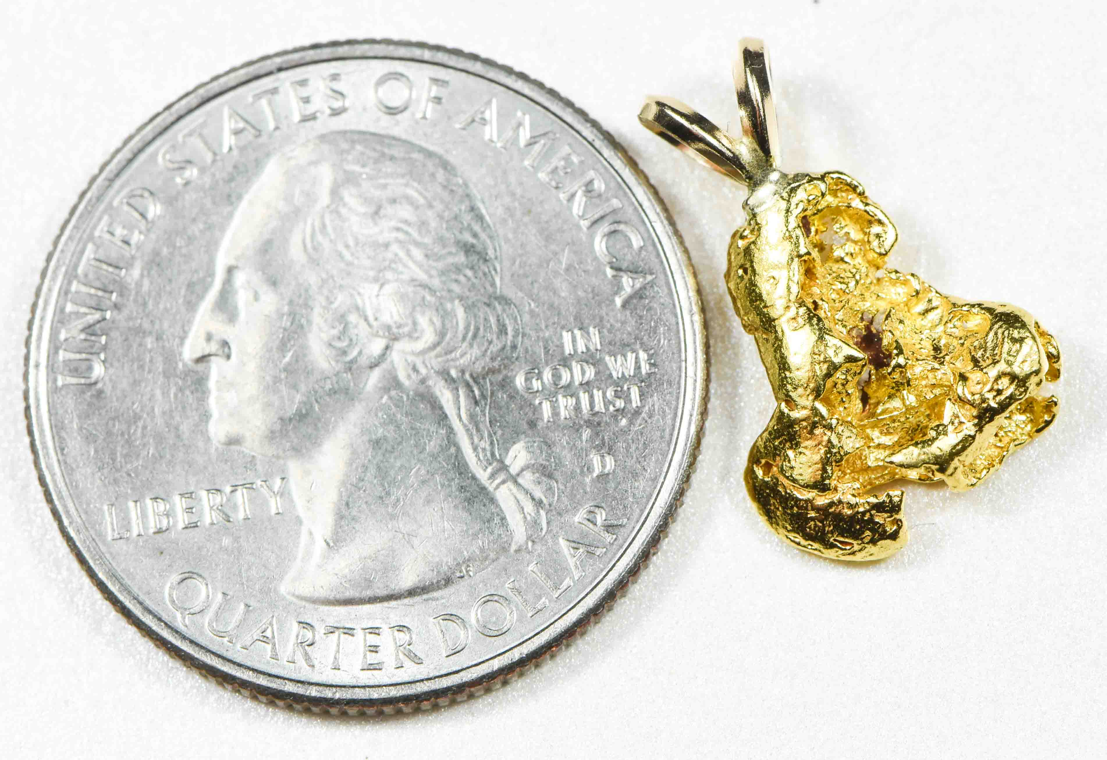 #578 Alaskan-Yukon BC Natural Gold Nugget  Pendant 2.07 Grams Authentic
