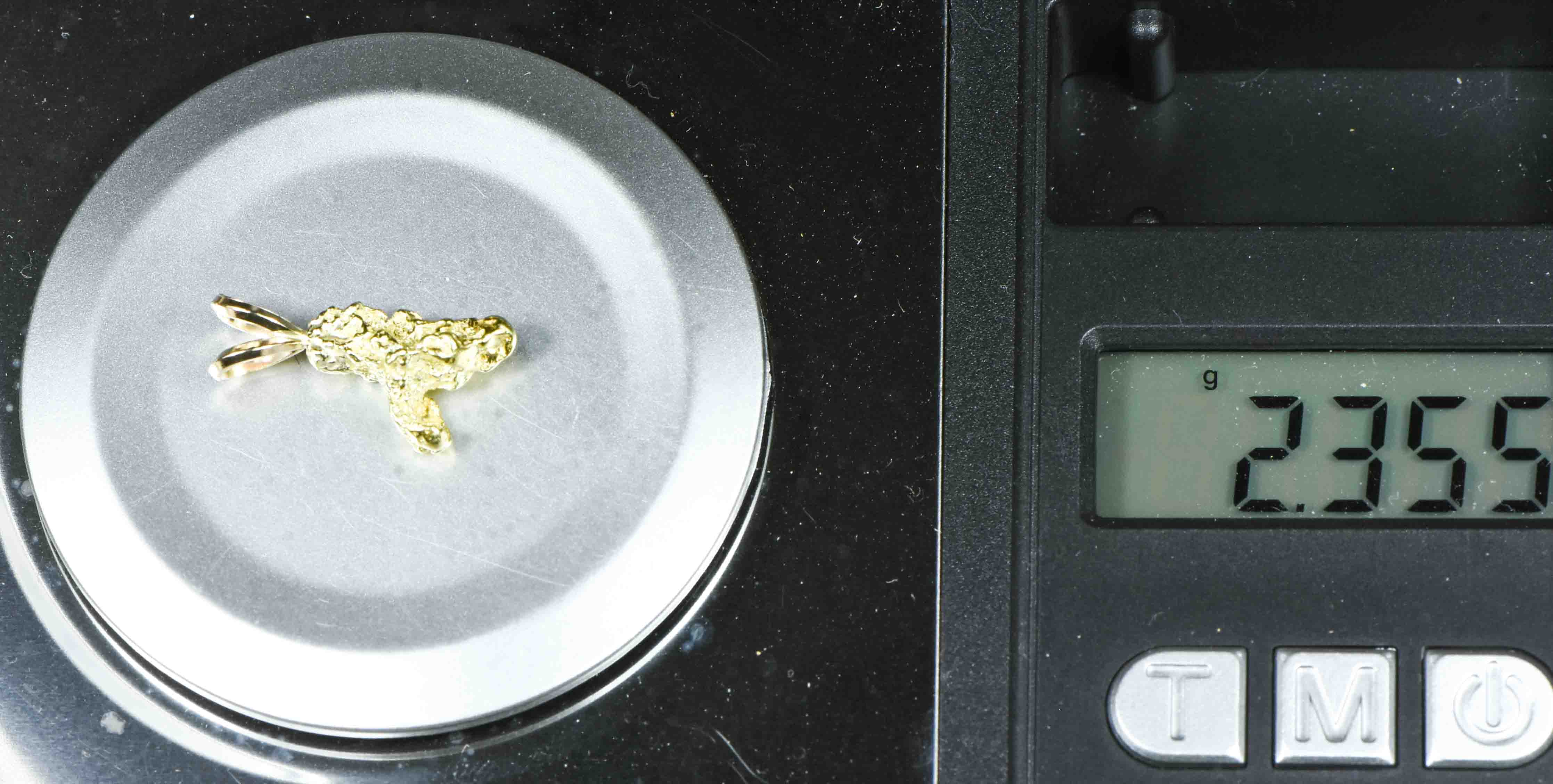 #595 Alaskan-Yukon BC Natural Gold Nugget  Pendant 2.35 Grams Authentic