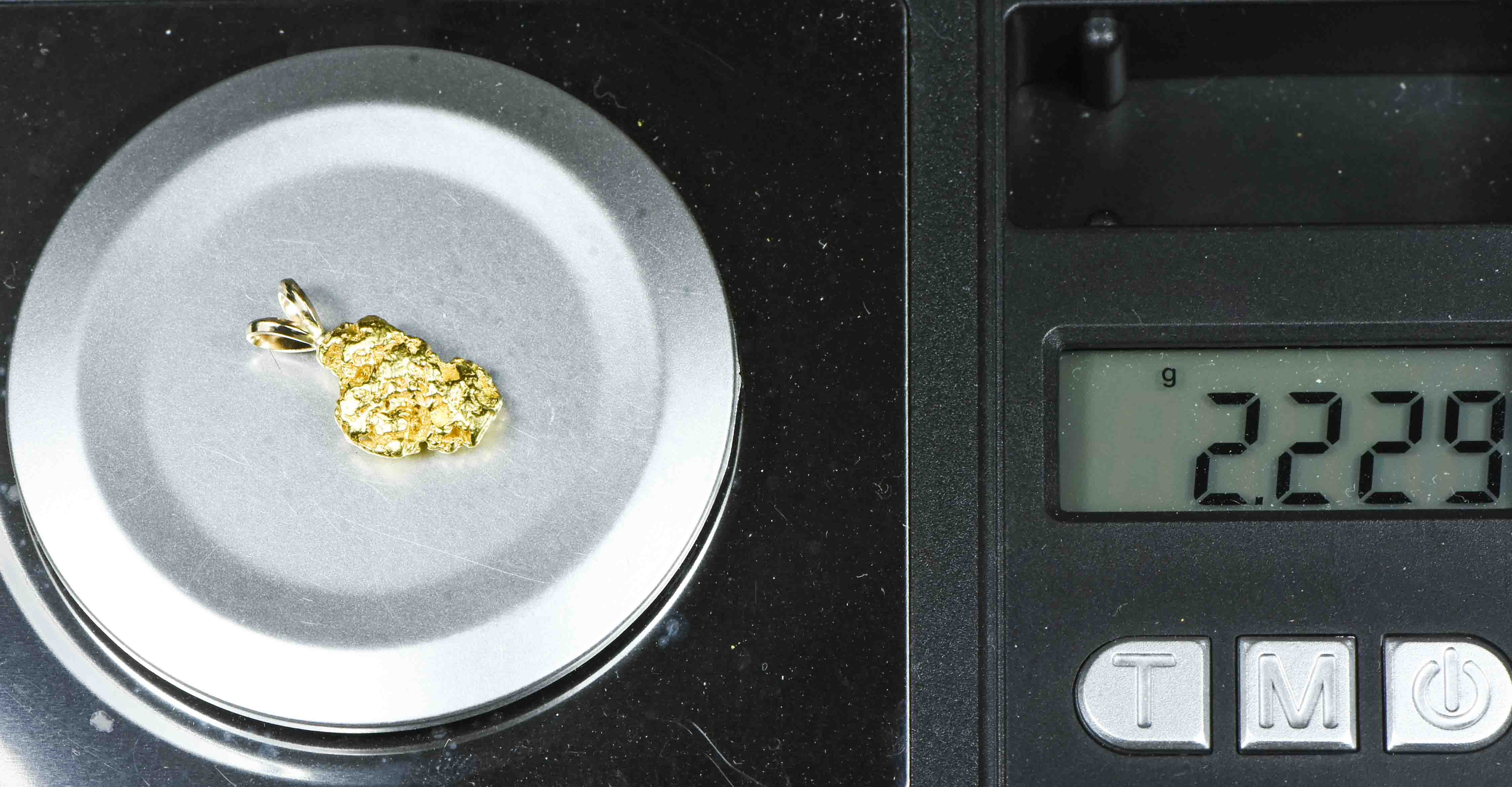 #624 Alaskan-Yukon BC Natural Gold Nugget  Pendant 2.22 Grams Authentic