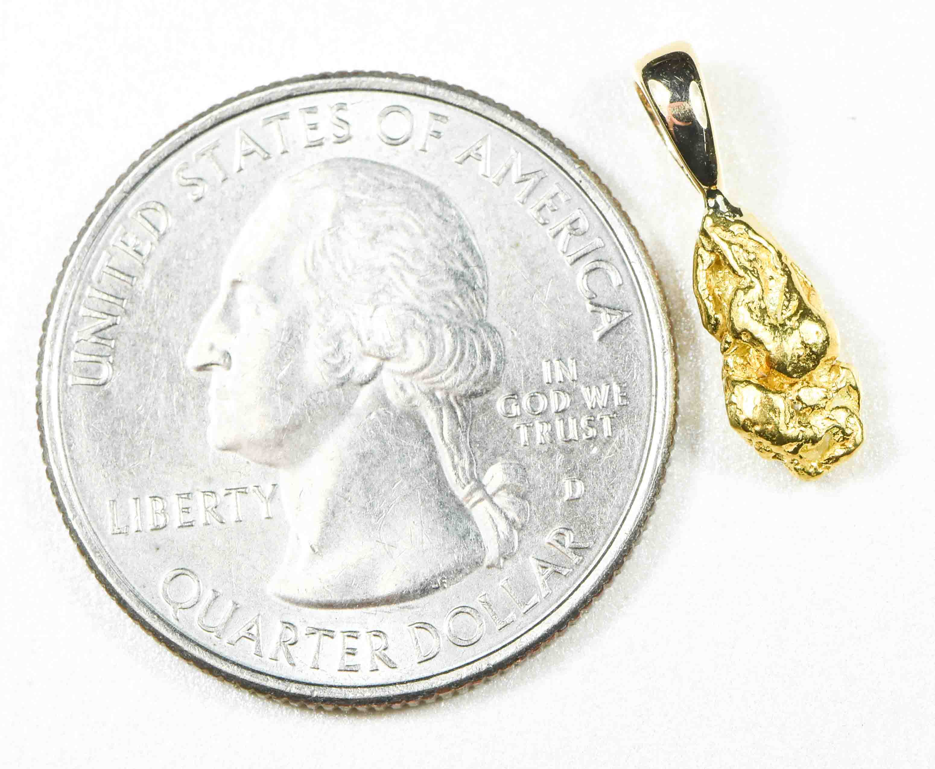 #625 Alaskan-Yukon BC Natural Gold Nugget  Pendant 1.11 Grams Authentic