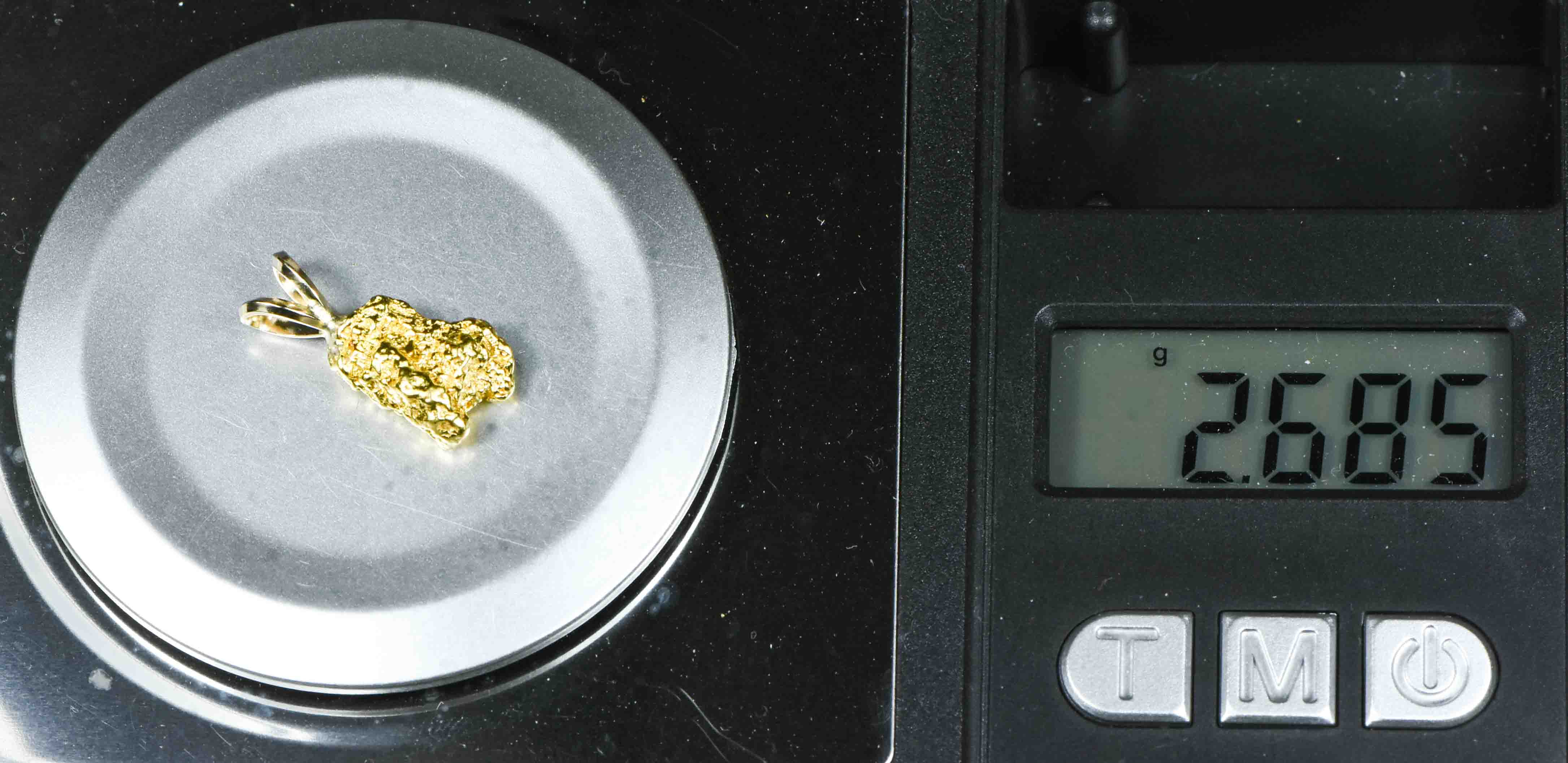 #627 Alaskan-Yukon BC Natural Gold Nugget  Pendant 2.68 Grams Authentic