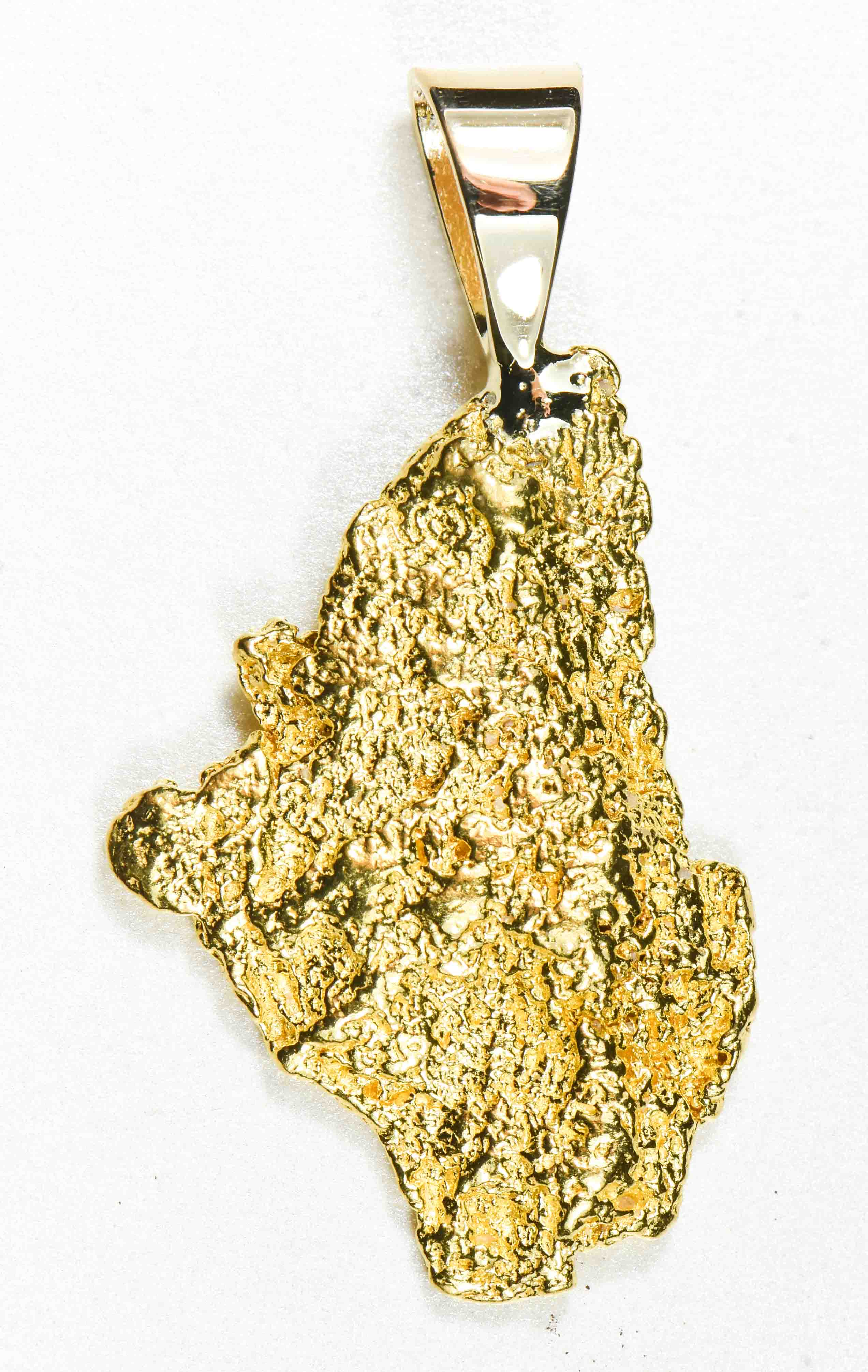 #629 Alaskan-Yukon BC Natural Gold Nugget  Pendant 14.96 Grams Authentic