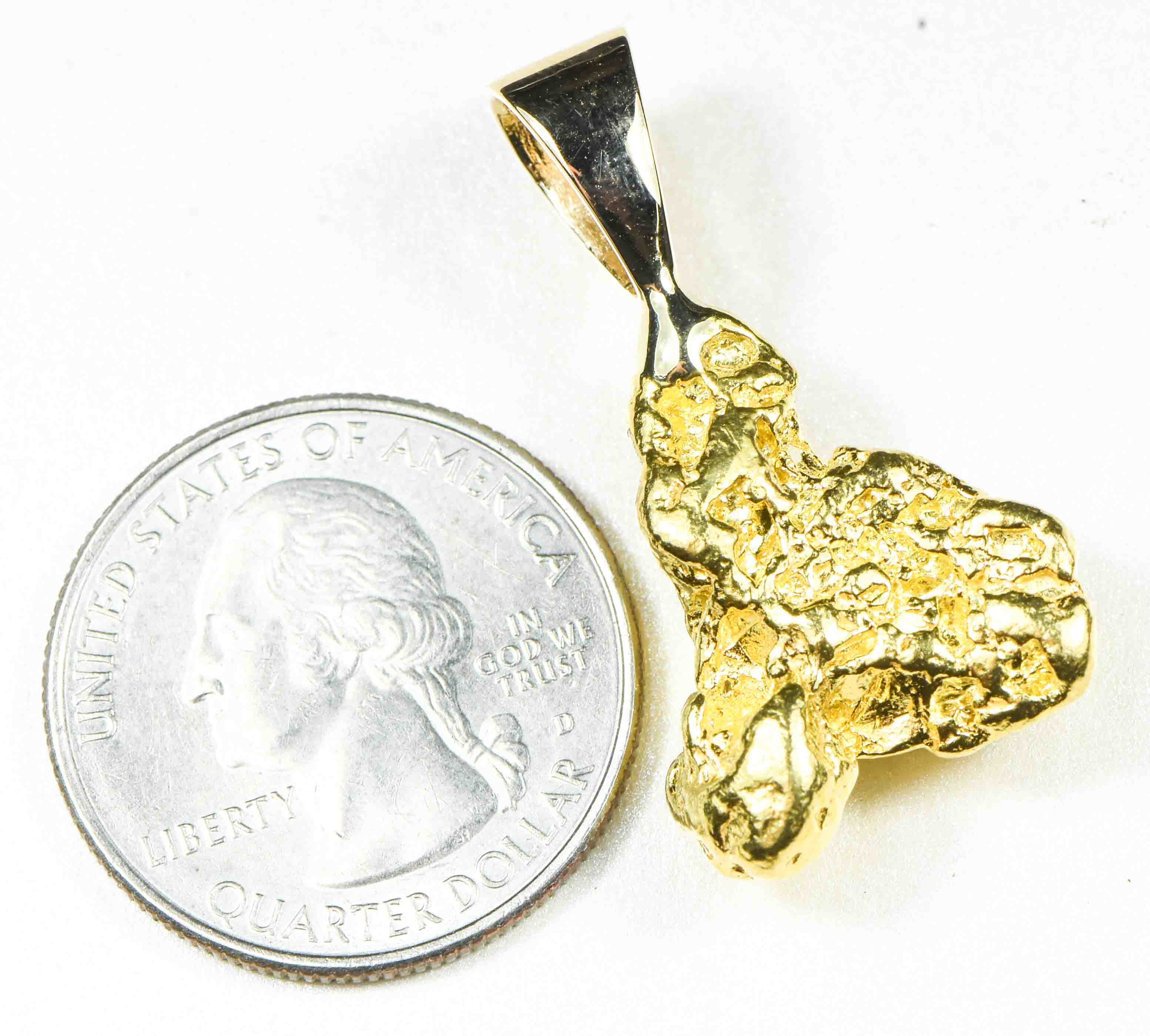 #631 Alaskan-Yukon BC Natural Gold Nugget  Pendant 18.12 Grams Authentic