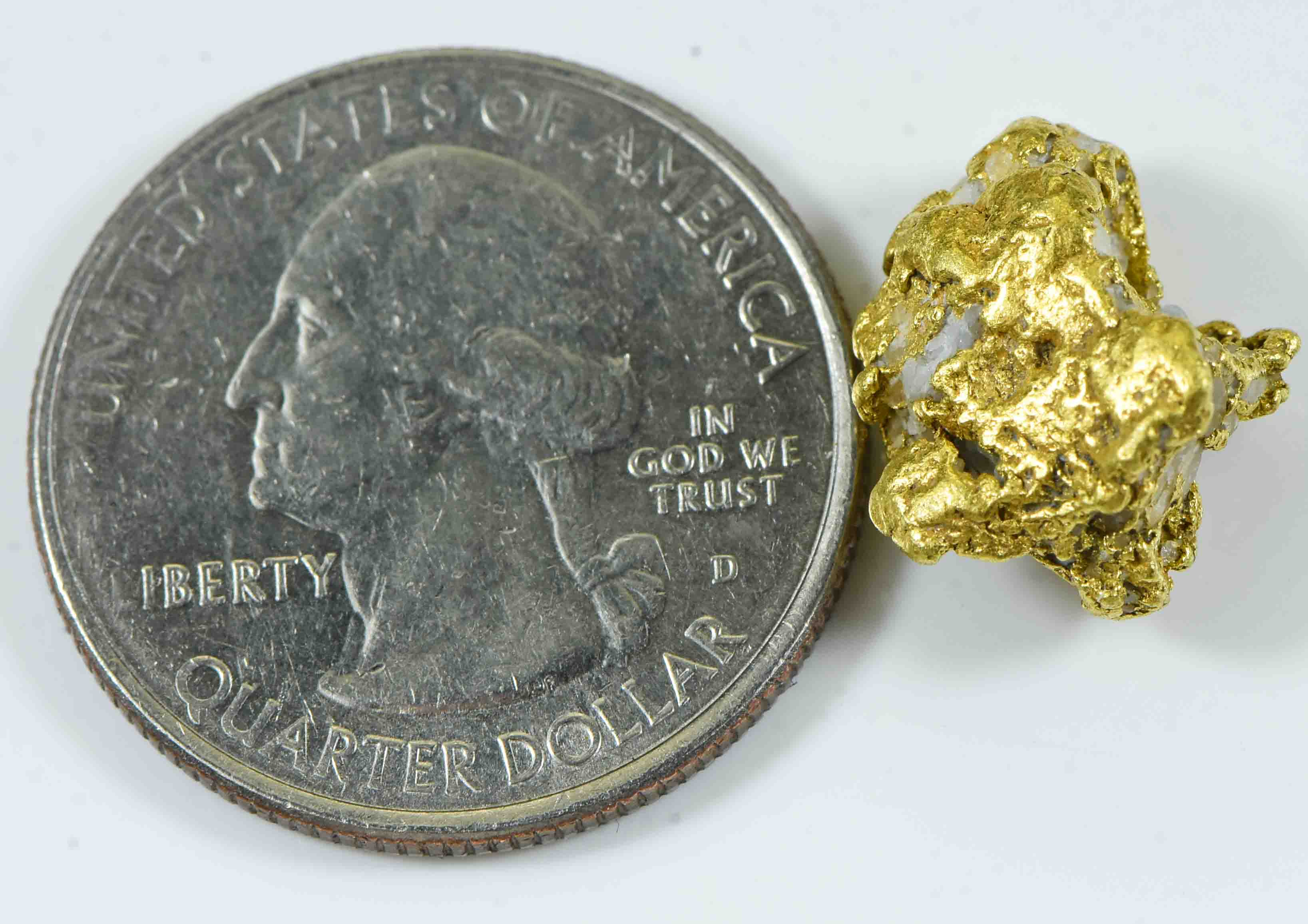 QN-102 "Alaskan BC Gold Nuggets with Quartz" Genuine 5.25 Grams