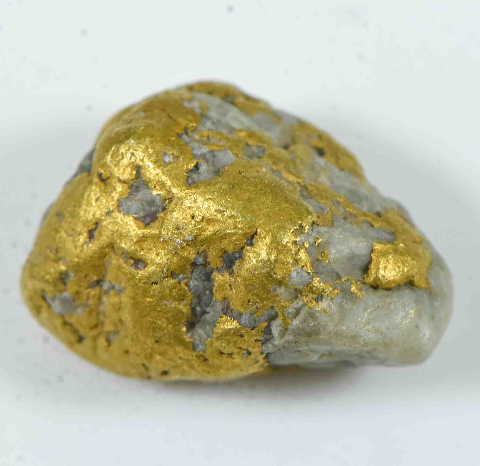 QN-117 "Alaskan BC Gold Nuggets with Quartz" Genuine 3.93 Grams