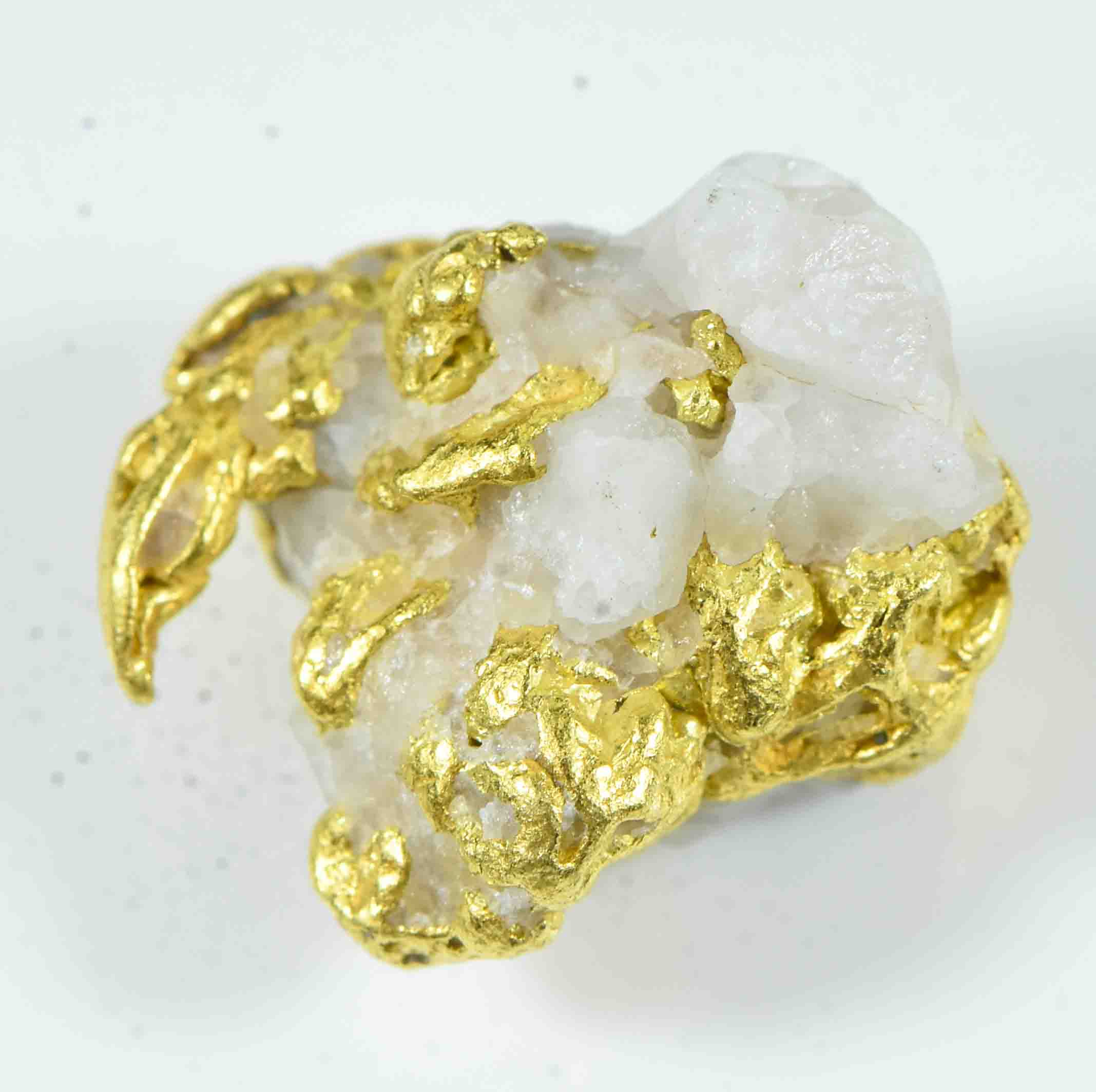 QN-120 "Alaskan BC Gold Nuggets with Quartz" Genuine 4.09 Grams