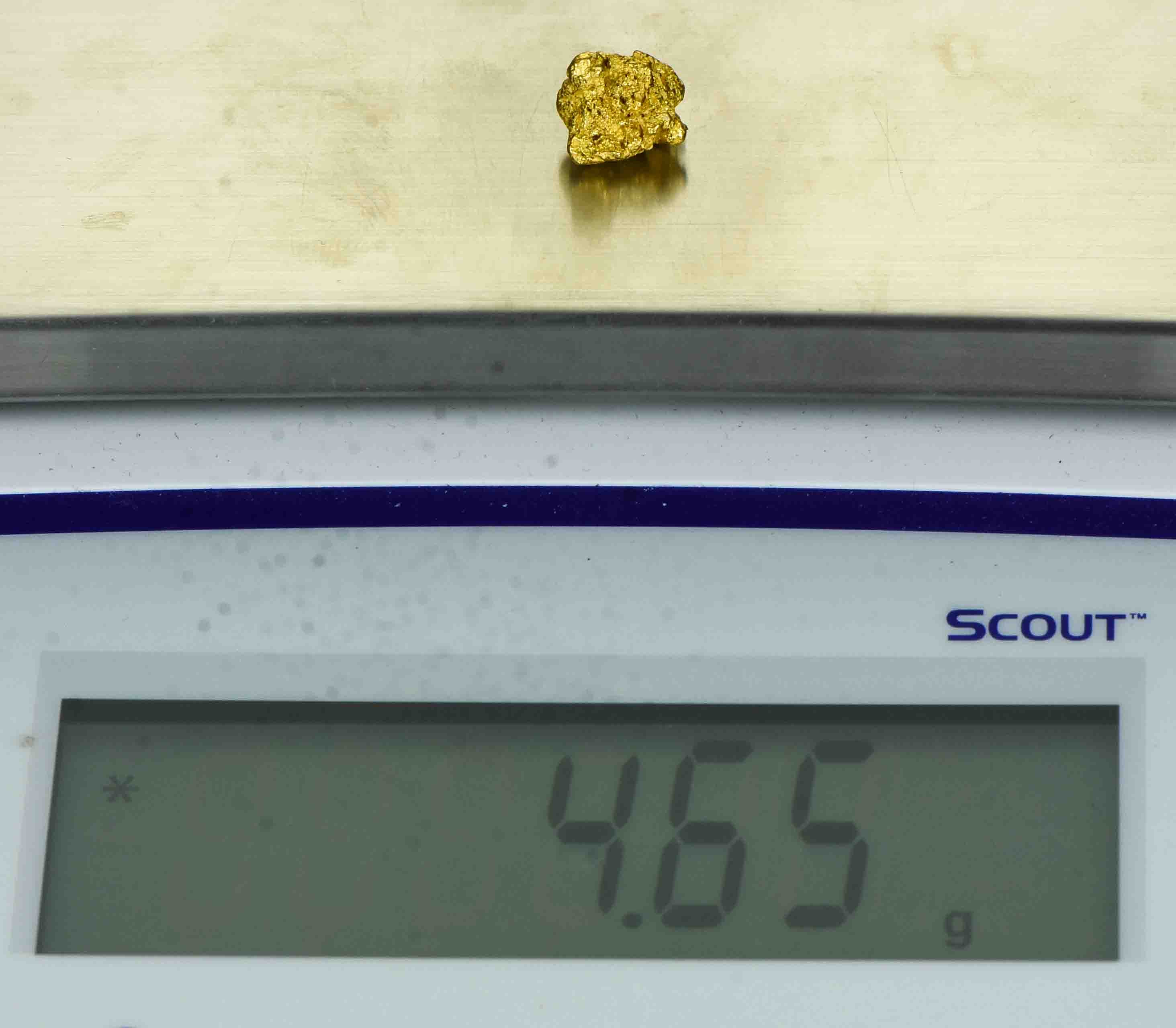 #1015 Natural Gold Nugget Australian 4.65 Grams Genuine