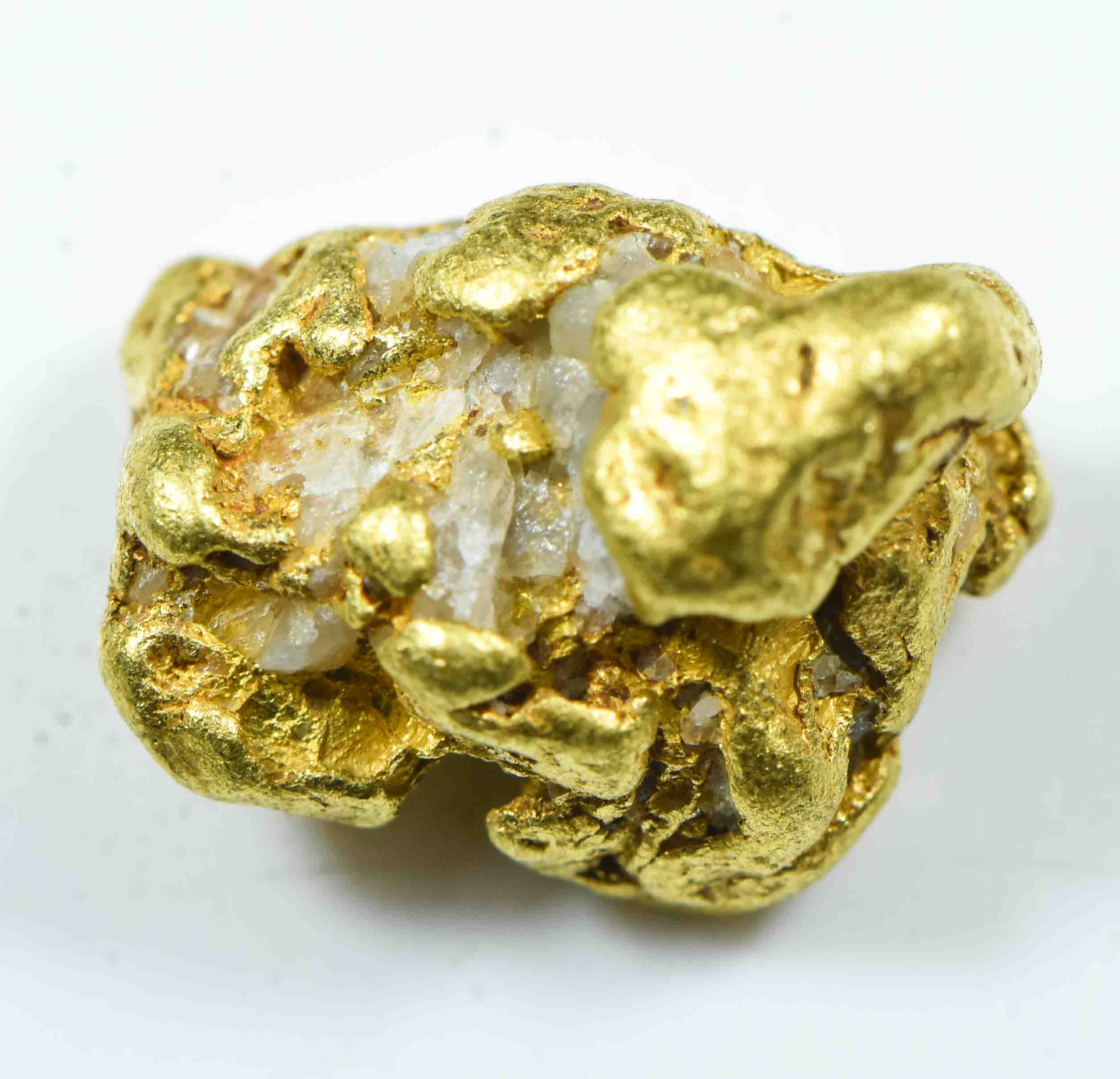 QN-34 "Alaskan BC Gold Nuggets with Quartz" Genuine 5.69 Grams