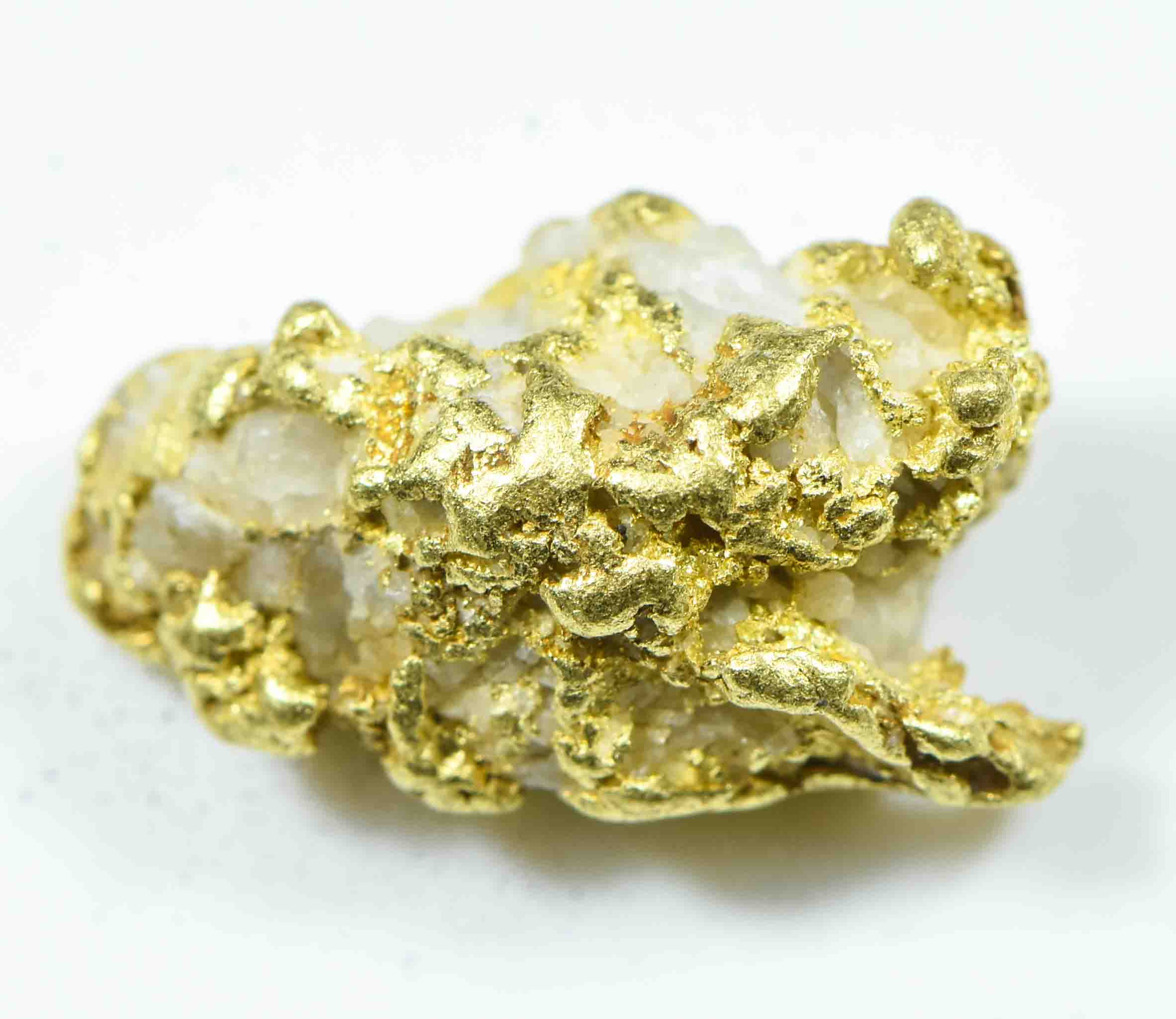 QN-67 "Alaskan BC Gold Nuggets with Quartz" Genuine 3.68 Grams