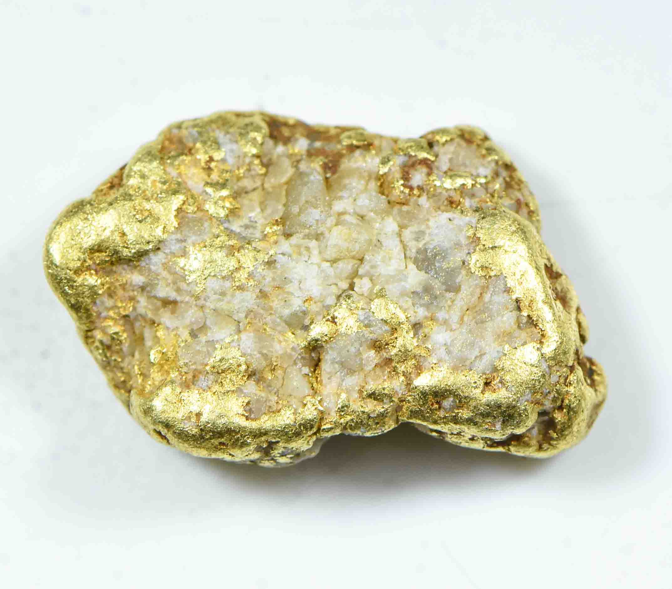QN-89 "Alaskan BC Gold Nuggets with Quartz" Genuine 4.57 Grams