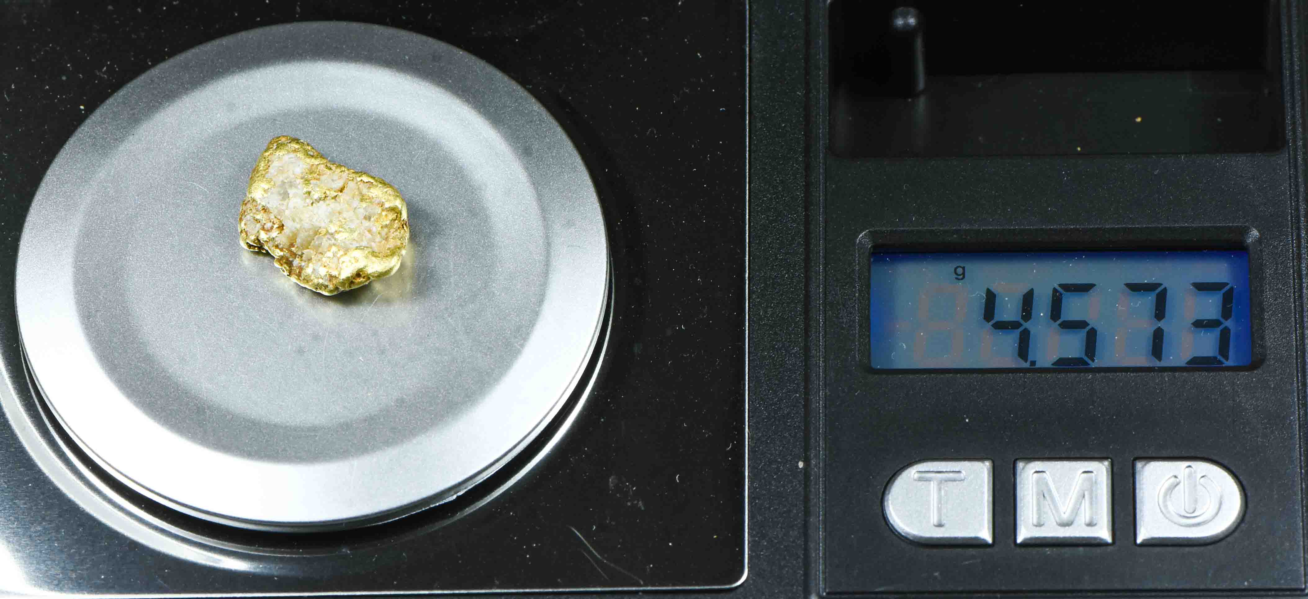 QN-89 "Alaskan BC Gold Nuggets with Quartz" Genuine 4.57 Grams