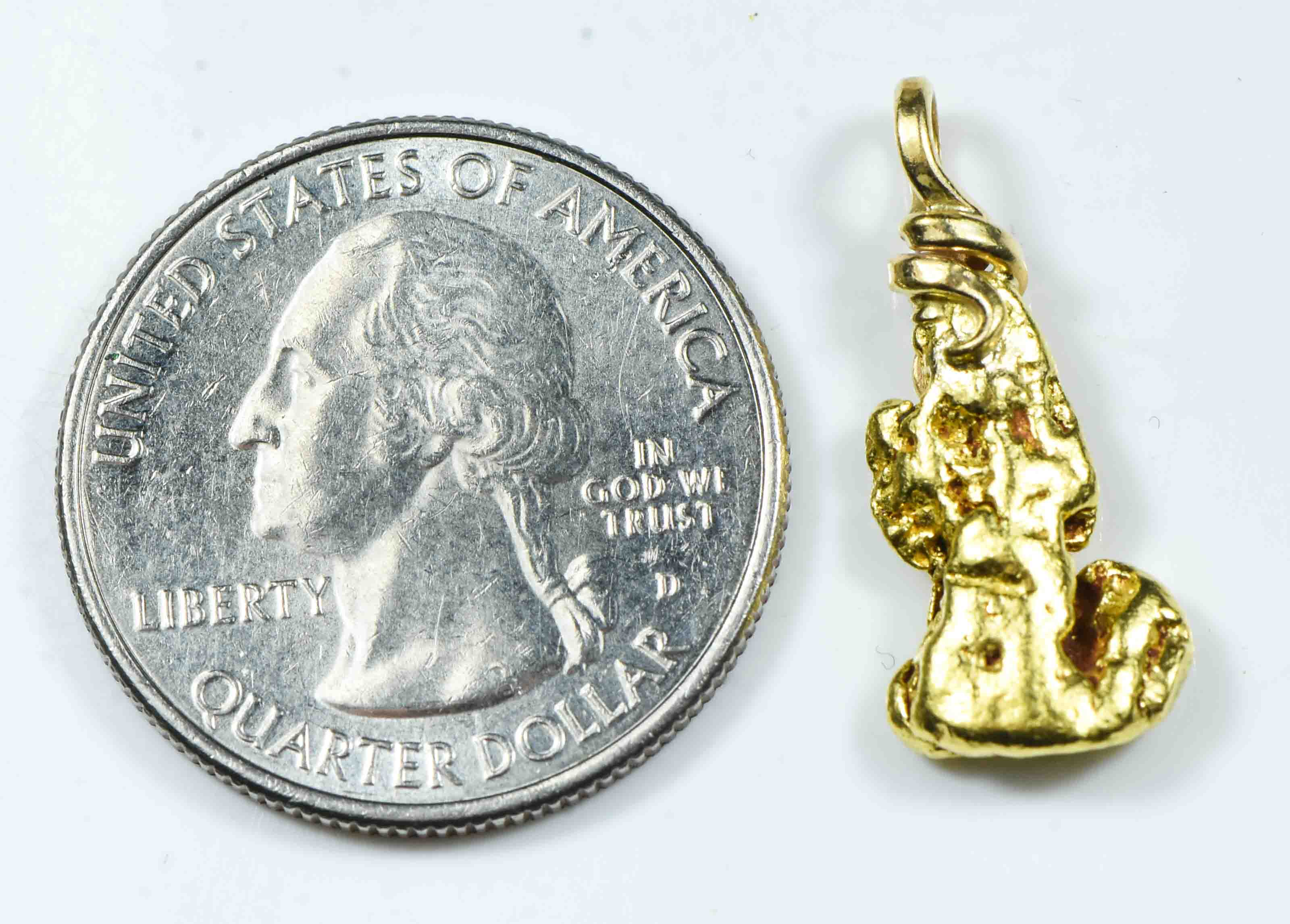 #570 Alaskan-Yukon BC Natural Gold Nugget  Pendant 3.43 Grams Authentic