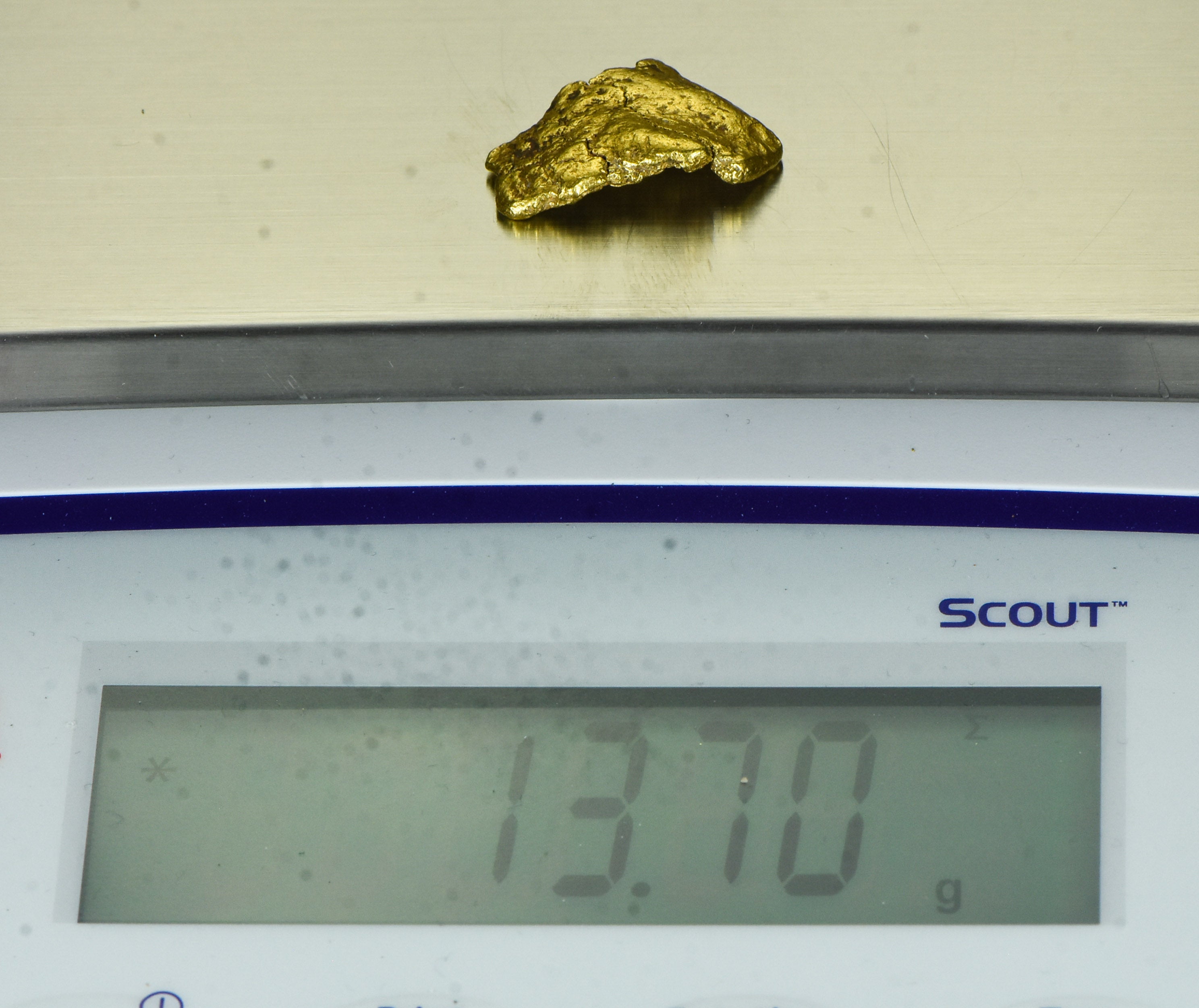 #445 Alaskan BC Natural Gold Nugget 13.70 Grams Genuine