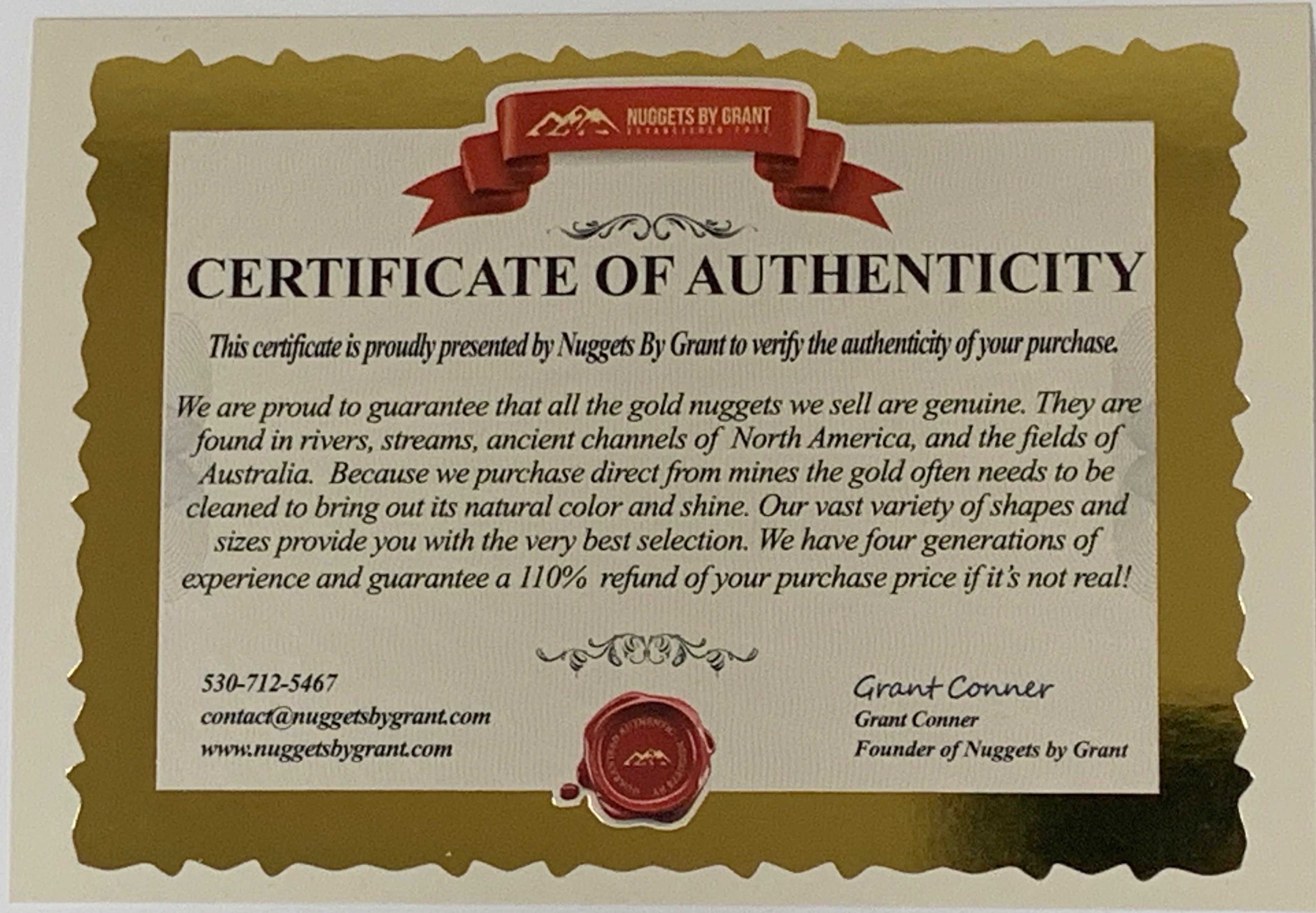 #379 Alaskan BC Natural Gold Nugget 14.97 Grams Genuine