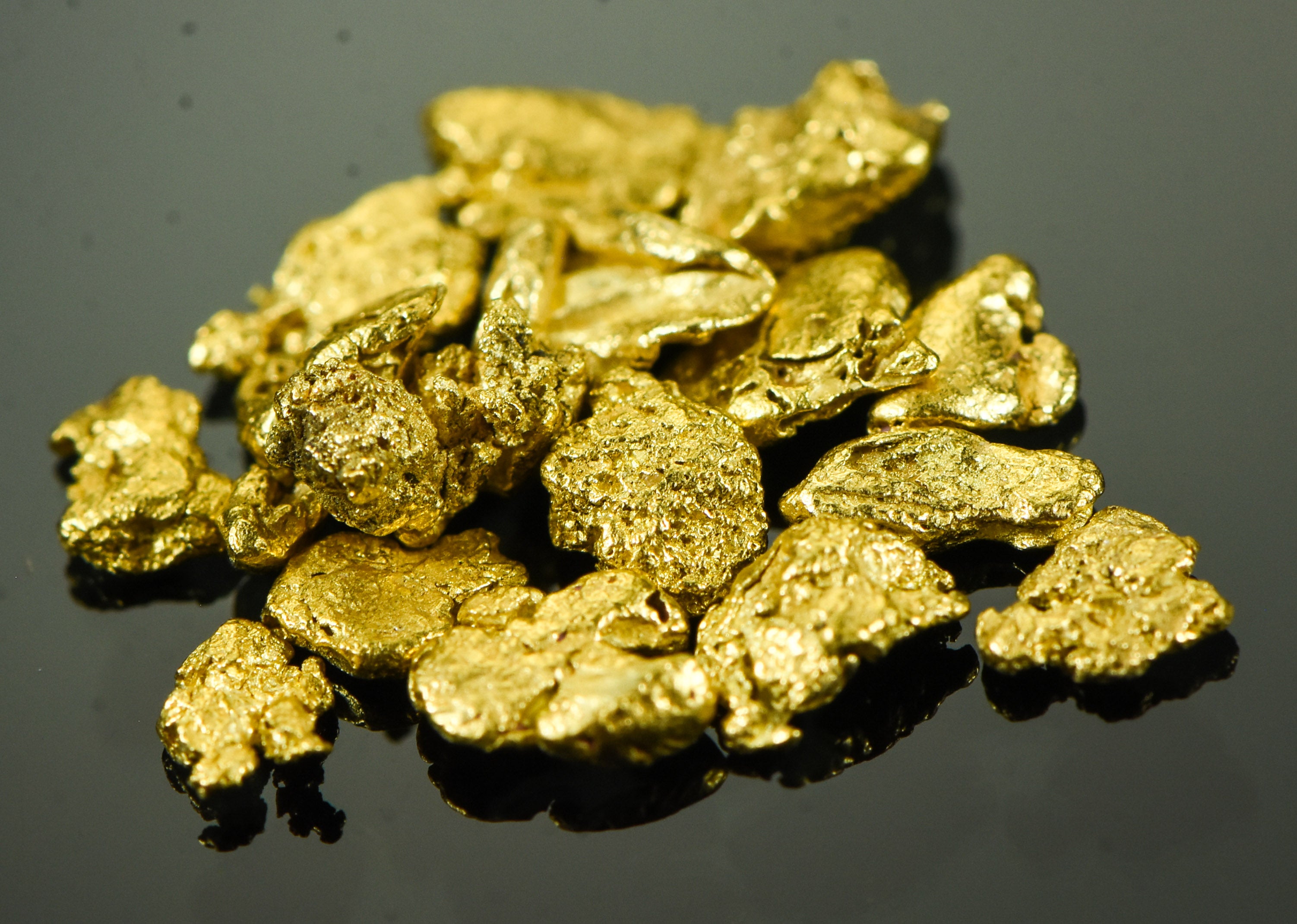 Alaskan Yukon Gold Rush Nuggets #8 Mesh 2 Grams of Fines