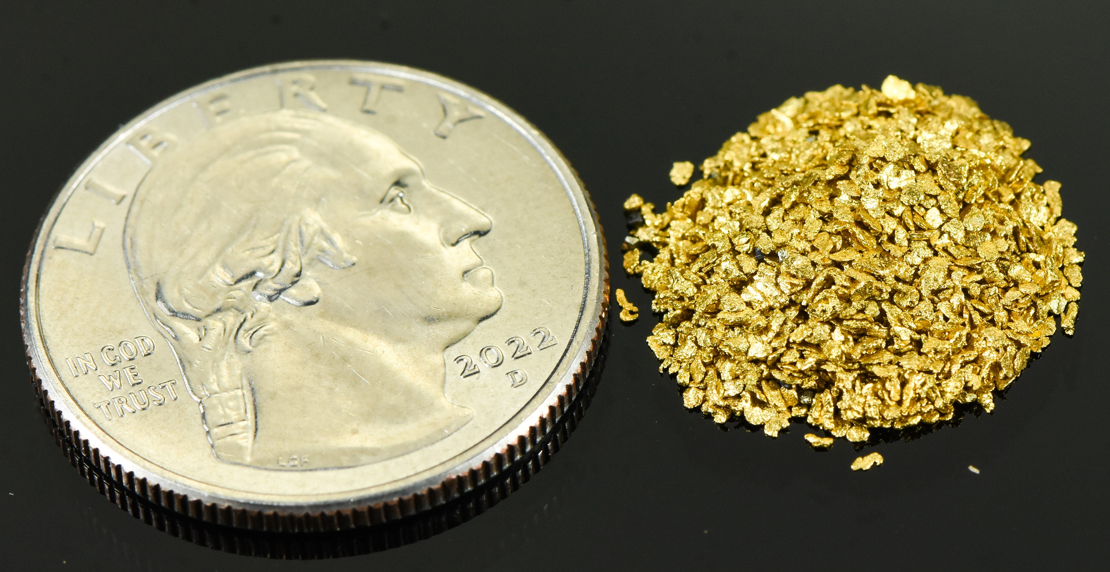 Alaskan Yukon BC Gold Nuggets #30 Mesh 3 Grams of Super Small Fines