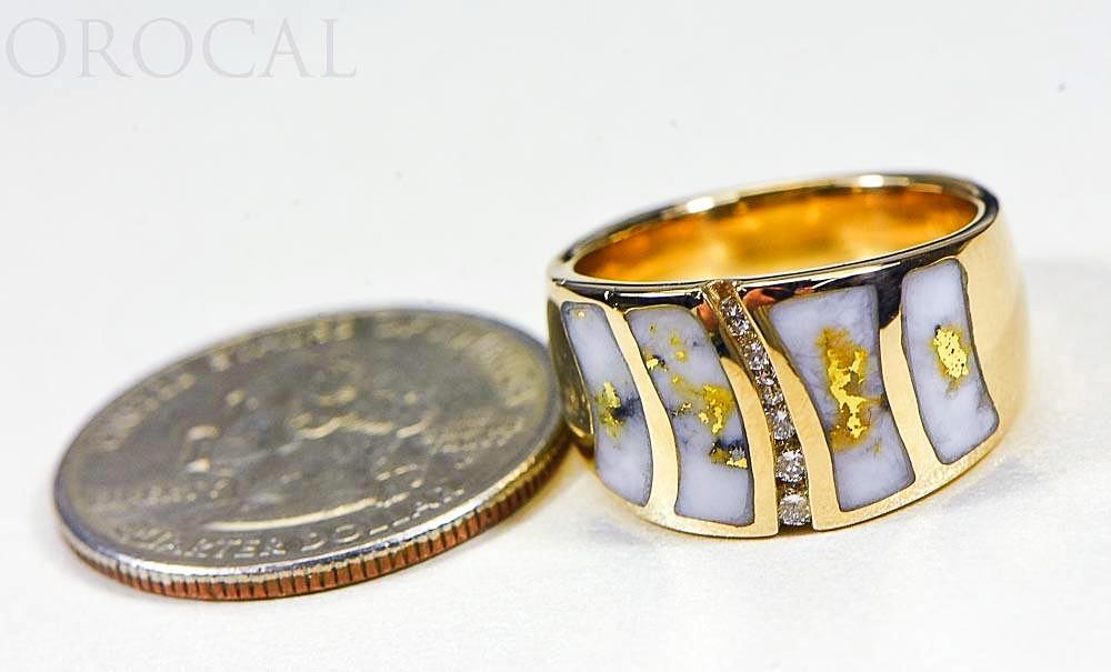 Gold Quartz Ladies Ring "Orocal" RLDL58D15Q Genuine Hand Crafted Jewelry - 14K Gold Casting