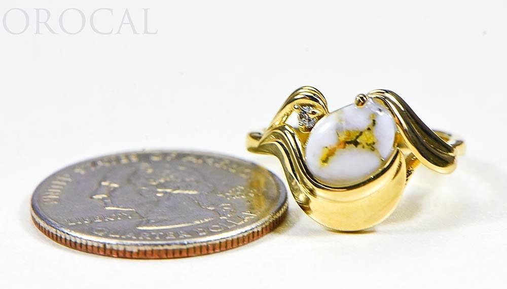 Gold Quartz Ladies Ring "Orocal" RL1137DQ Genuine Hand Crafted Jewelry - 14K Gold Casting