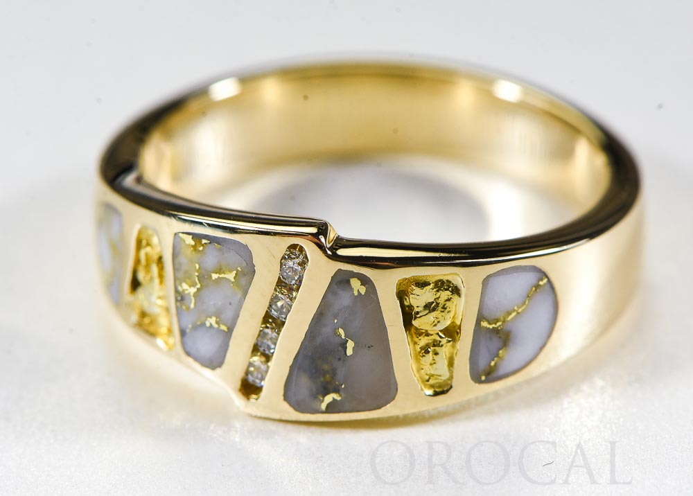 Gold Quartz Ring "Orocal" RM882D8NQ Genuine Hand Crafted Jewelry - 14K Gold Casting