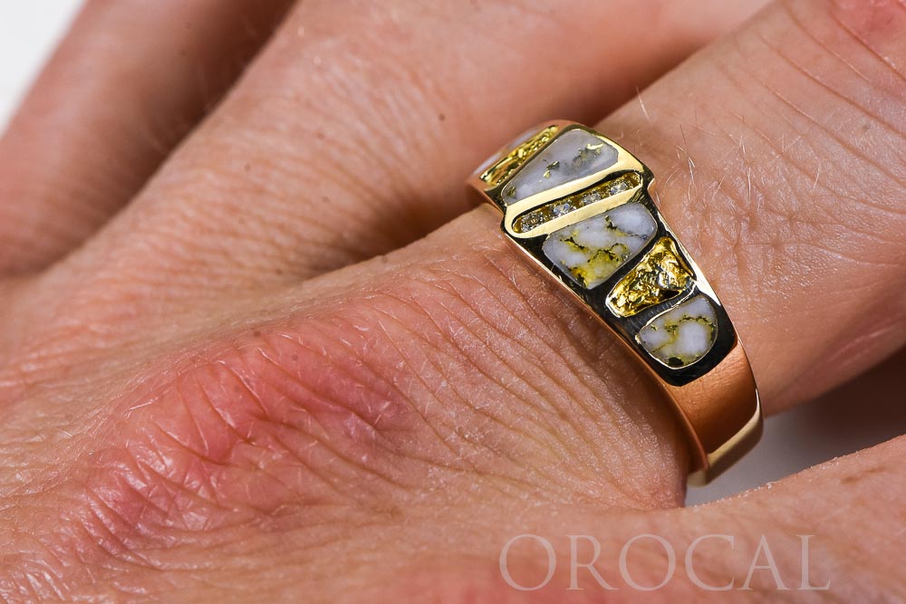 Gold Quartz Ring "Orocal" RM882D8NQ Genuine Hand Crafted Jewelry - 14K Gold Casting