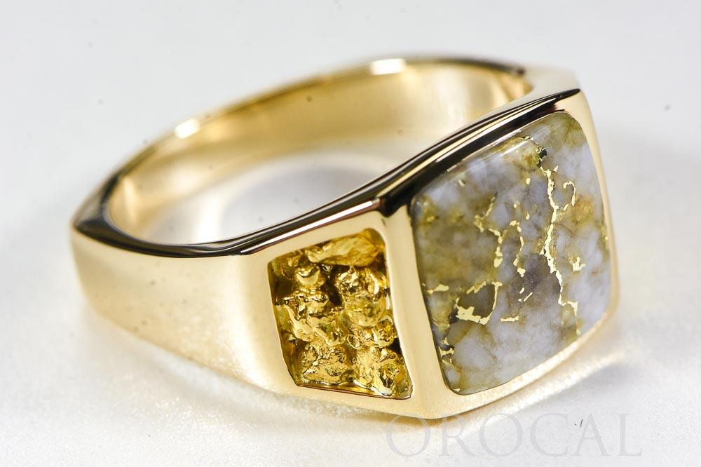 Gold Quartz Ring "Orocal" RM747Q Genuine Hand Crafted Jewelry - 14K Gold Casting