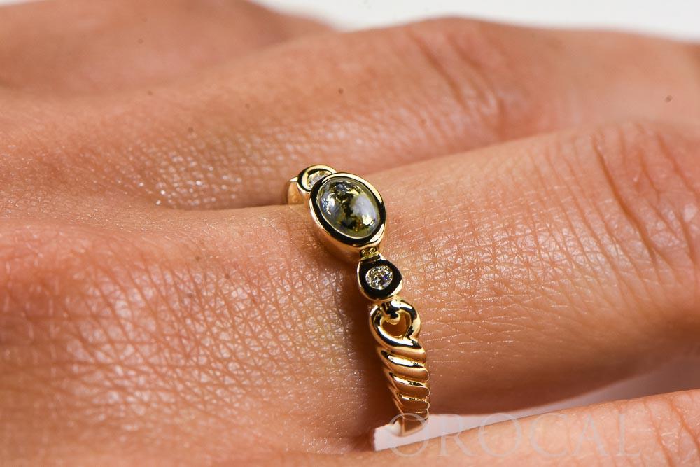 Gold Quartz Ladies Ring "Orocal" RL691D5Q Genuine Hand Crafted Jewelry - 14K Gold Casting
