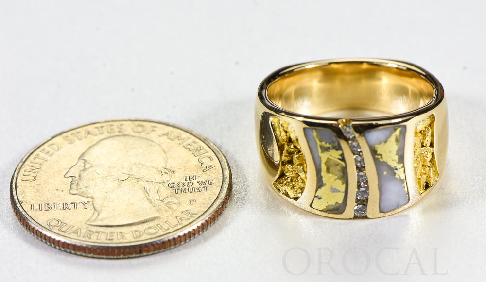 Gold Quartz Ladies Ring "Orocal" RLDL58D15NQ Genuine Hand Crafted Jewelry - 14K Gold Casting