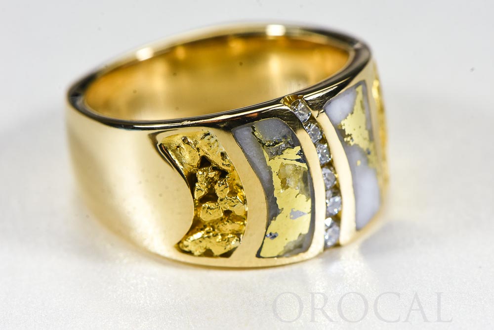 Gold Quartz Ladies Ring "Orocal" RLDL58D15NQ Genuine Hand Crafted Jewelry - 14K Gold Casting